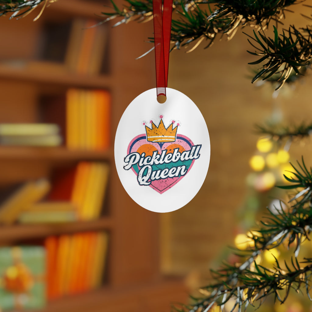 Pickleball Queen Metal Ornaments - Celebrate Your Passion for Pickleball