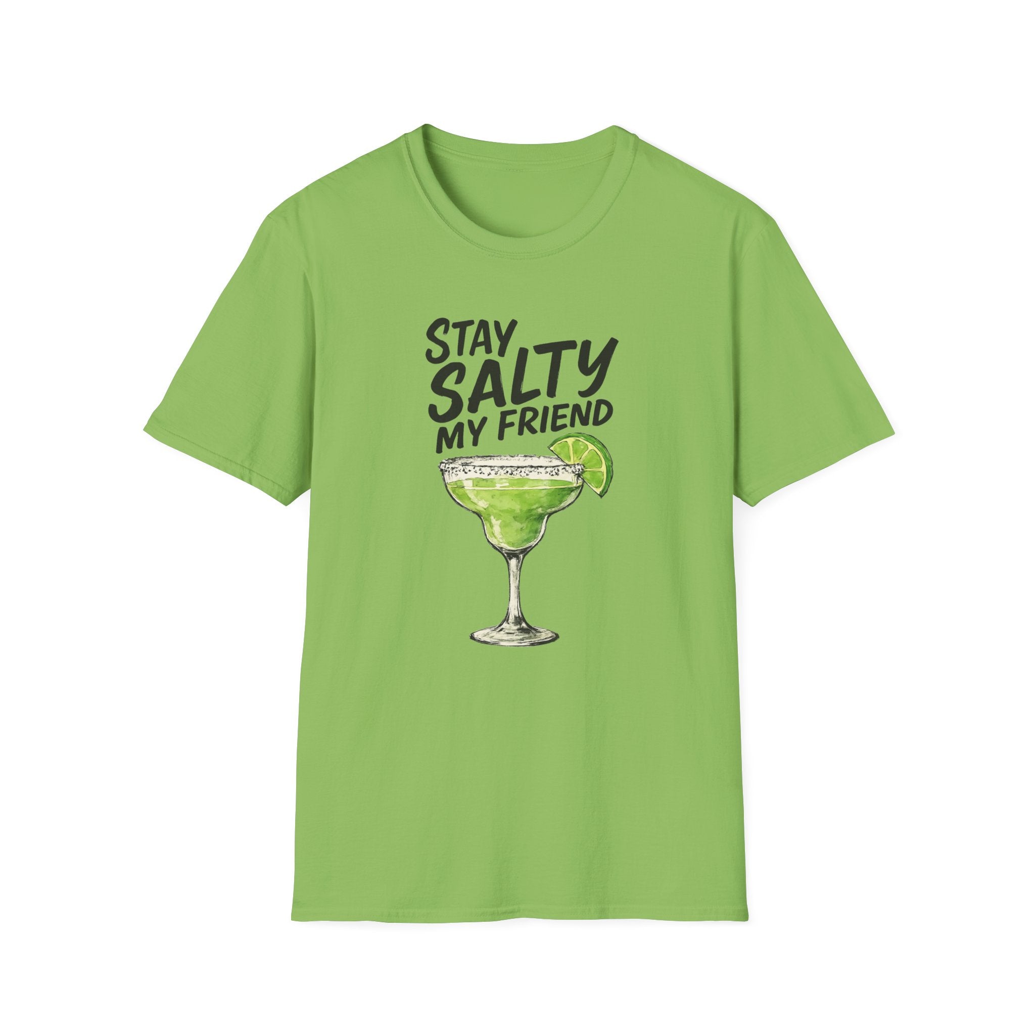 Stay Salty my friend Margarita Cocktail T-shirt, Tequila Drink Party Tee, Unisex Softstyle Top, Funny Graphic Shirt