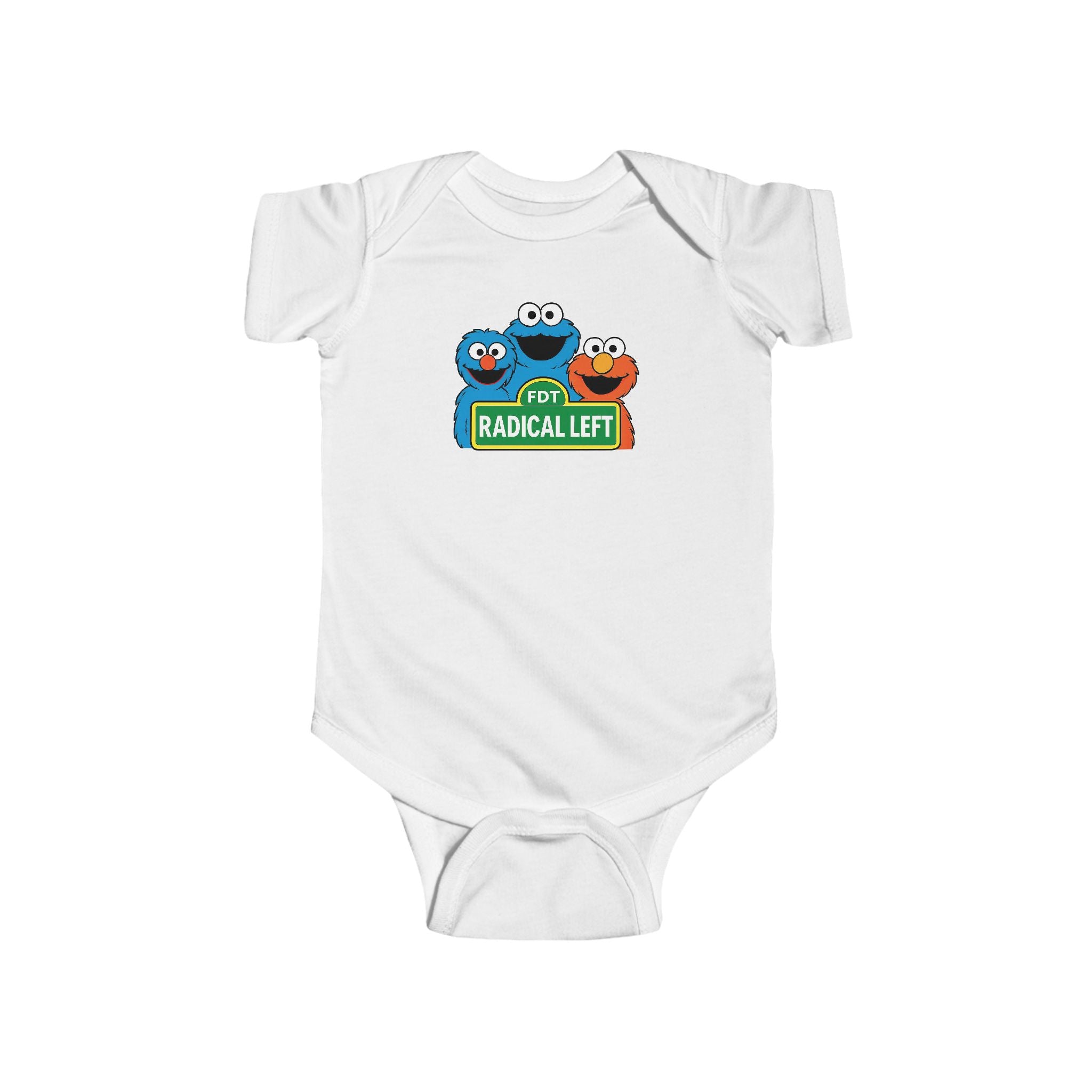 Cute Baby Gift Bodysuit with "Radical Left" Design, FDT Onesie, political Gift, Baby Shower Present, Adorable, liberal gifT Political gift