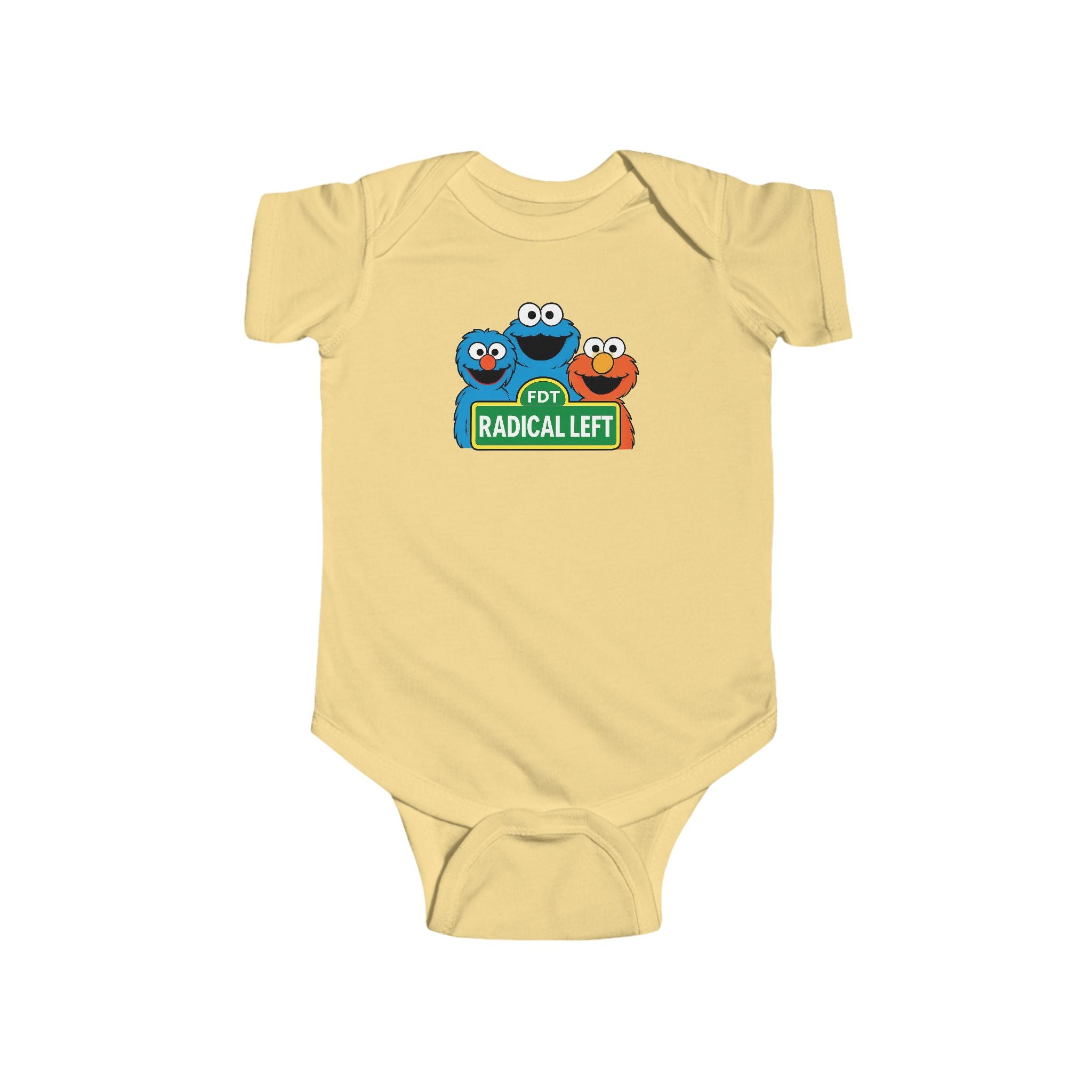 Cute Baby Gift Bodysuit with "Radical Left" Design, FDT Onesie, political Gift, Baby Shower Present, Adorable, liberal gifT Political gift