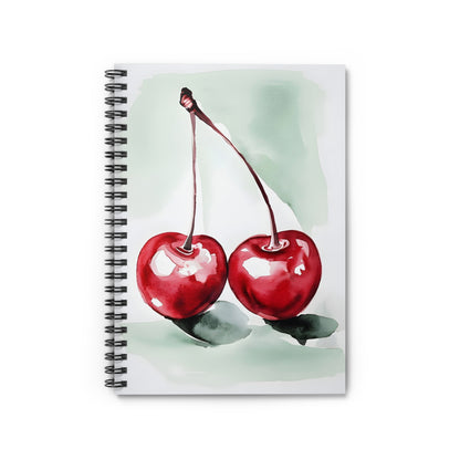 Spiral Notebook - Cherries Print