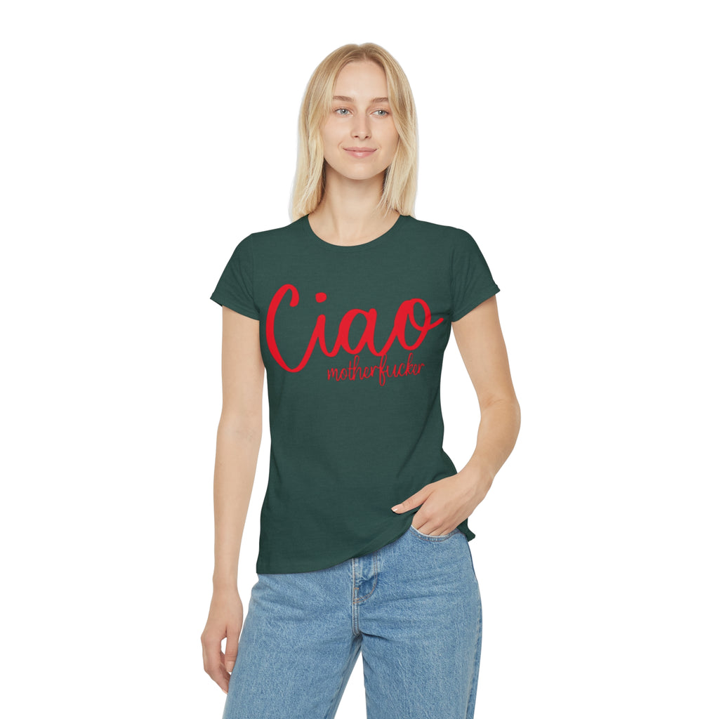 T-Shirt, Ciao MF fun edgy Italian goodbye and hello, Women's Shirt, Graphic Tee, Trendy Top, Streetwear gift for her