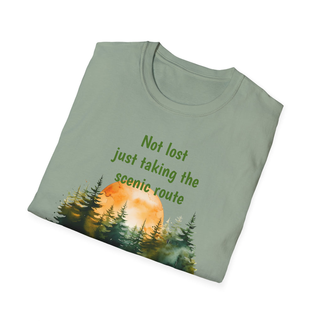 Not Lost just taking the scenic Rt Nature Lover Shirt, Unisex Scenic Route Tee, Adventure Apparel, Gift for Hikers, Outdoor Enthusiast Shirt