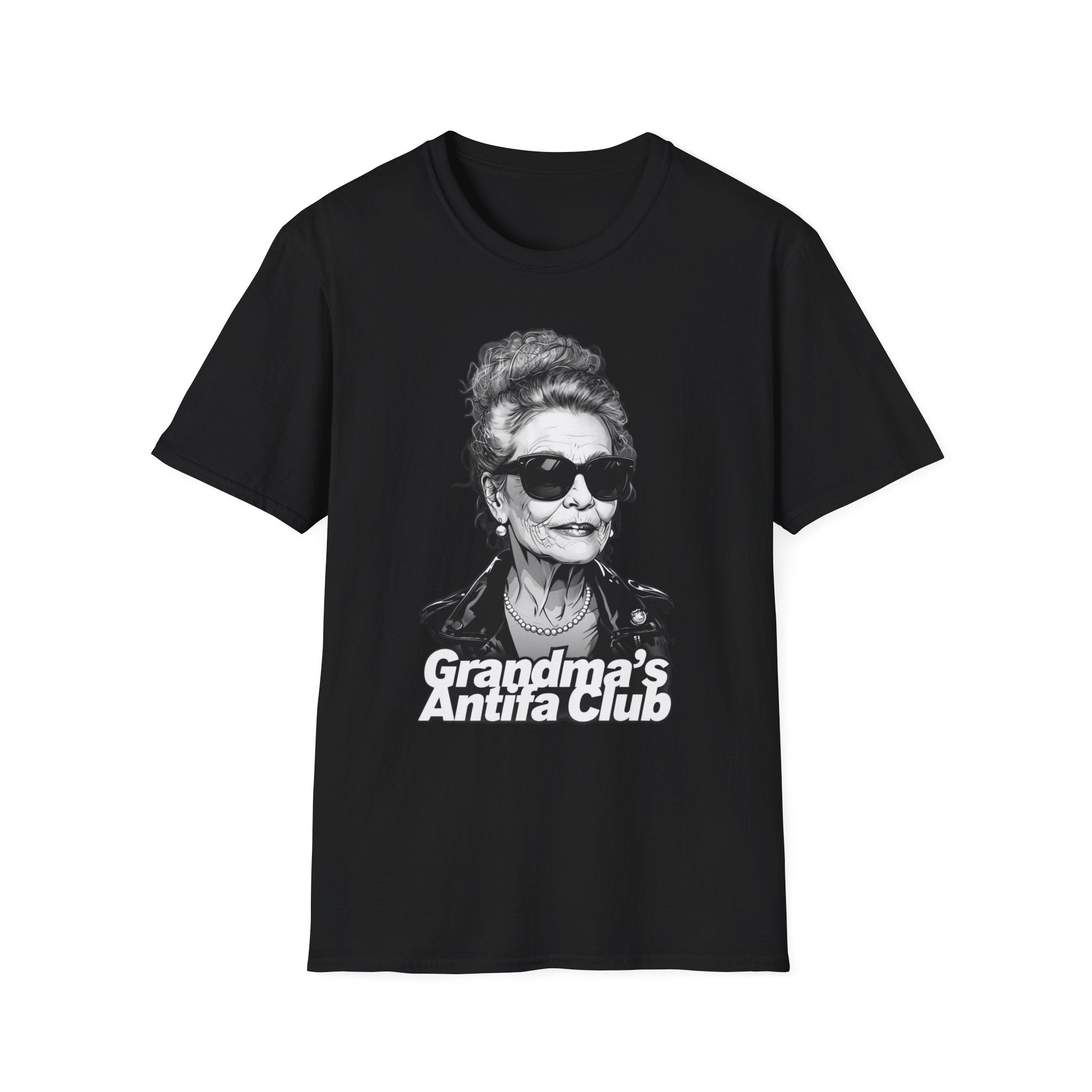 Antifa Grandma Softstyle T-Shirt | Grandma's Antifa Club Shirt Made for strong women who stand for justice