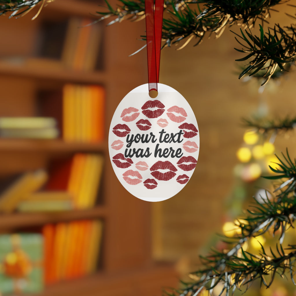 Custom Metal Ornaments personalized to whatever text you would like! Nana was here, Aunty was here. Marry me?