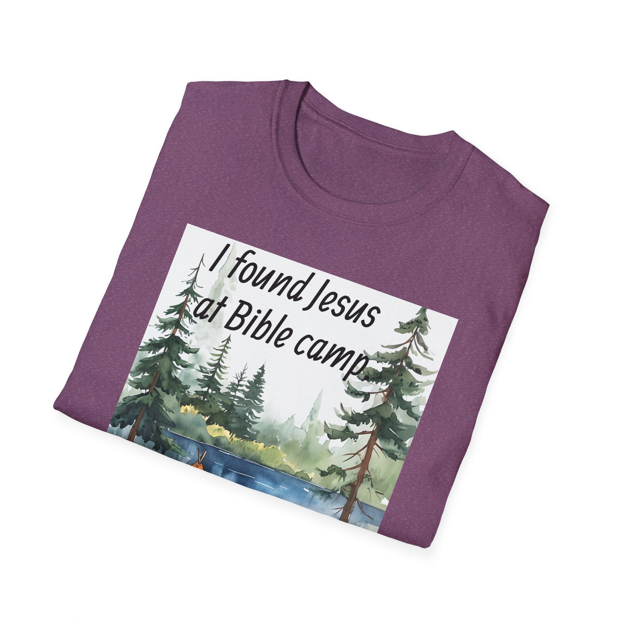 Funny Tee, Religious Camp Tshirt, Jesus Lover Shirt, Hilarious Church Gift, Christian Humor Apparel, Faith-Based Clothing camping bear