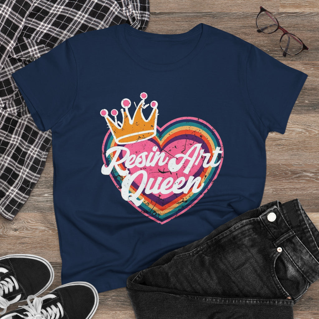 Resin Art Queen Tee - Fun, Colorful Cotton Shirt for Art Lovers, Gifts, Festivals, Home Parties, Creative Outfits
