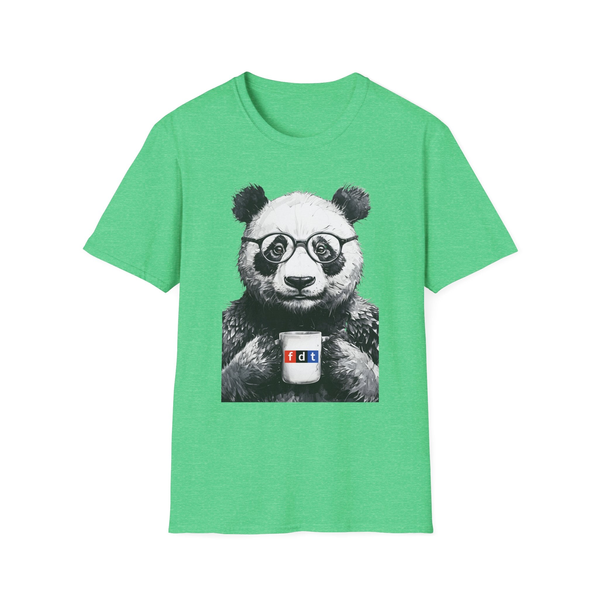 Social Justice Panda Coffee Protest FDT Unisex Softstyle T-Shirt, Anti Trump Activist Tee, Political Statement Shirt