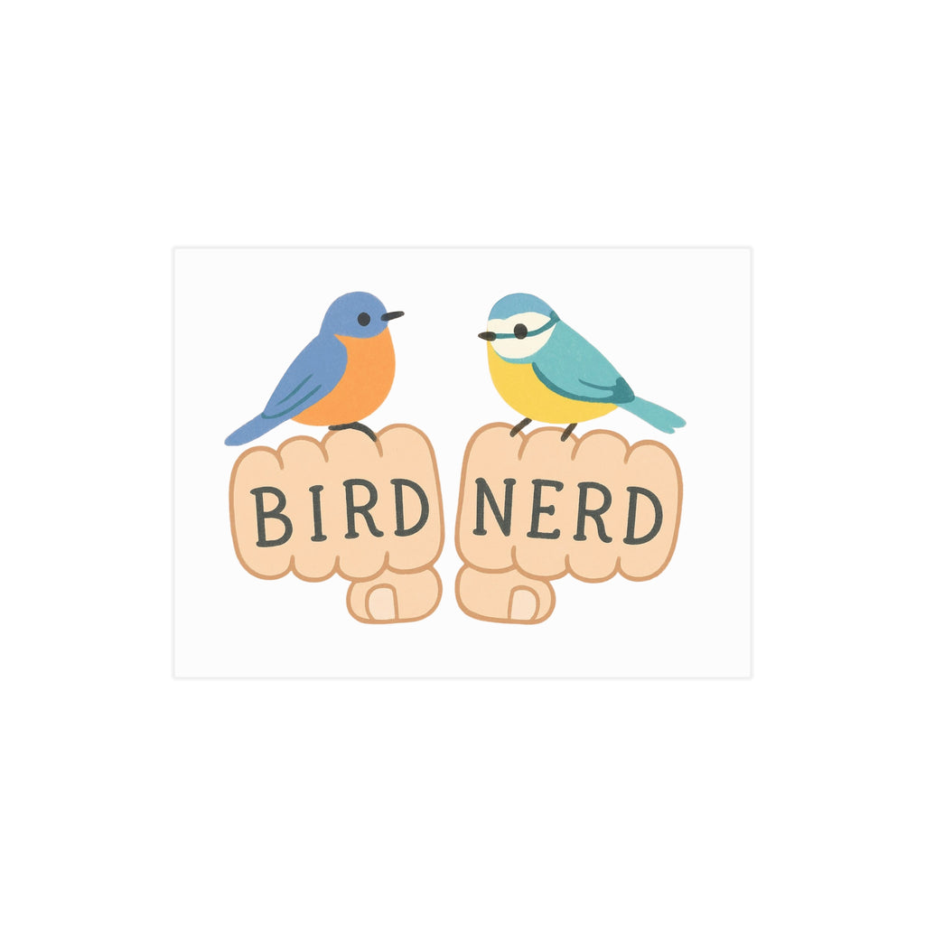 Bird Nerd Unframed Prints, Nature Lover Artwork, Bird Decor, Gift for Birdwatchers, Cute Wall Art for Home Birding gift knuckle, tattoos