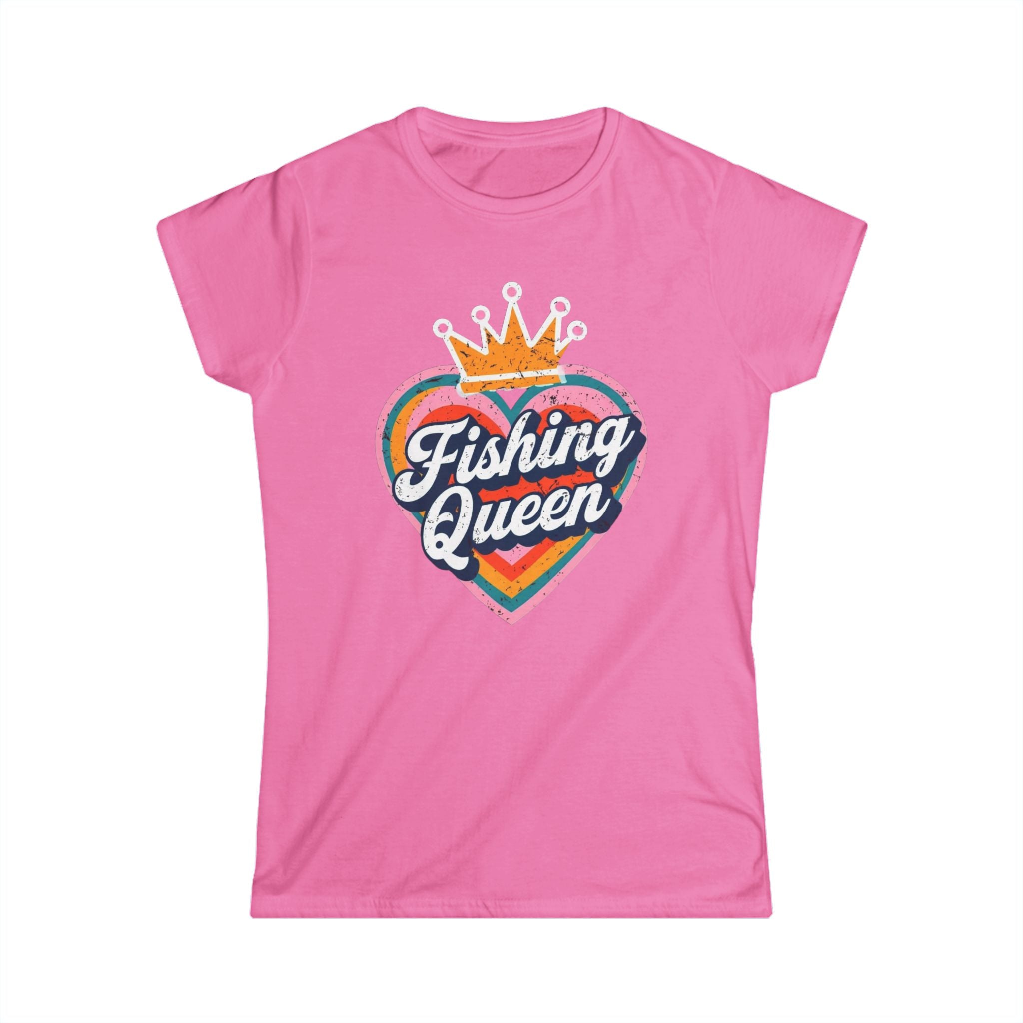 Fishing Queen Softstyle Tee - Perfect for Fishing Enthusiasts, Summer Vacation, Gifts for Her, Outdoor Adventures, Women's T-Shirt