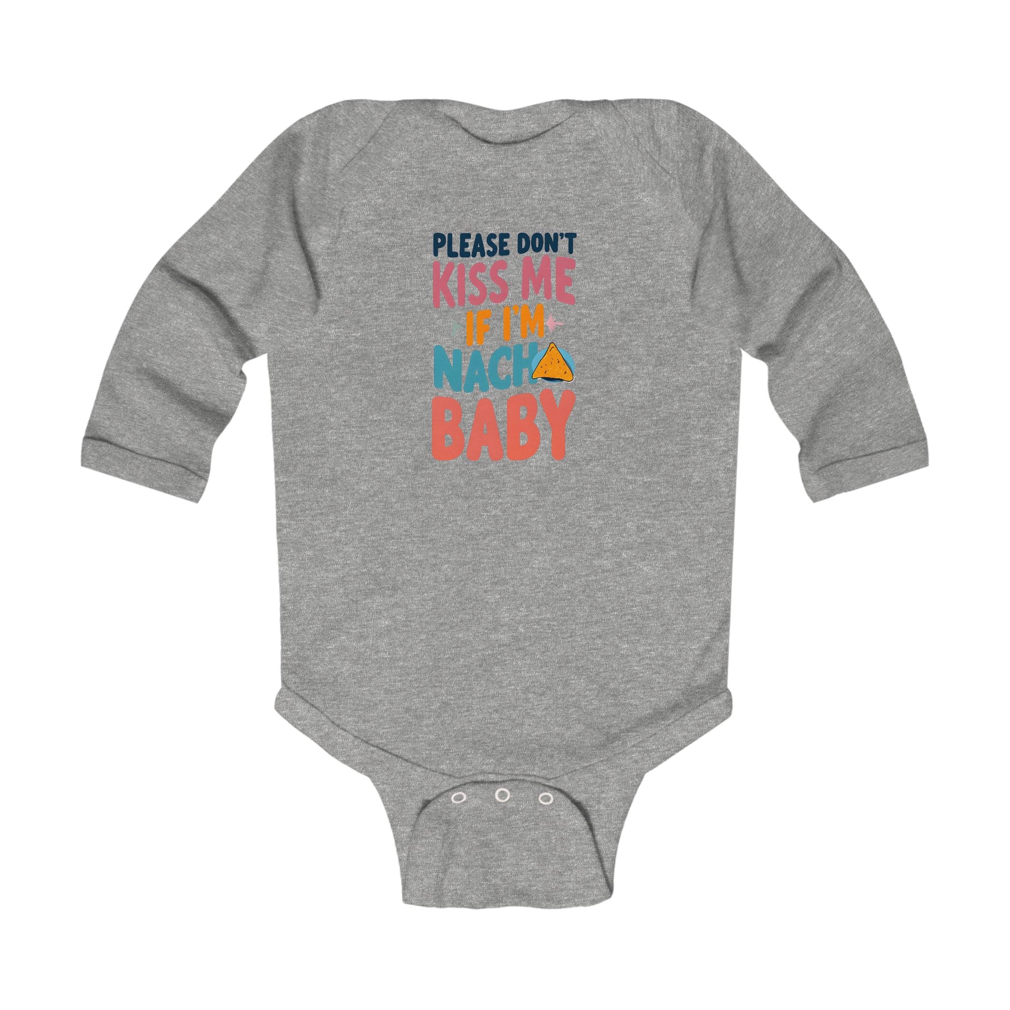 Funny Infant Long Sleeve Bodysuit, Please dont kiss me if Im not your baby. Cute Baby Clothes, Gender Neutral Baby Outfit,