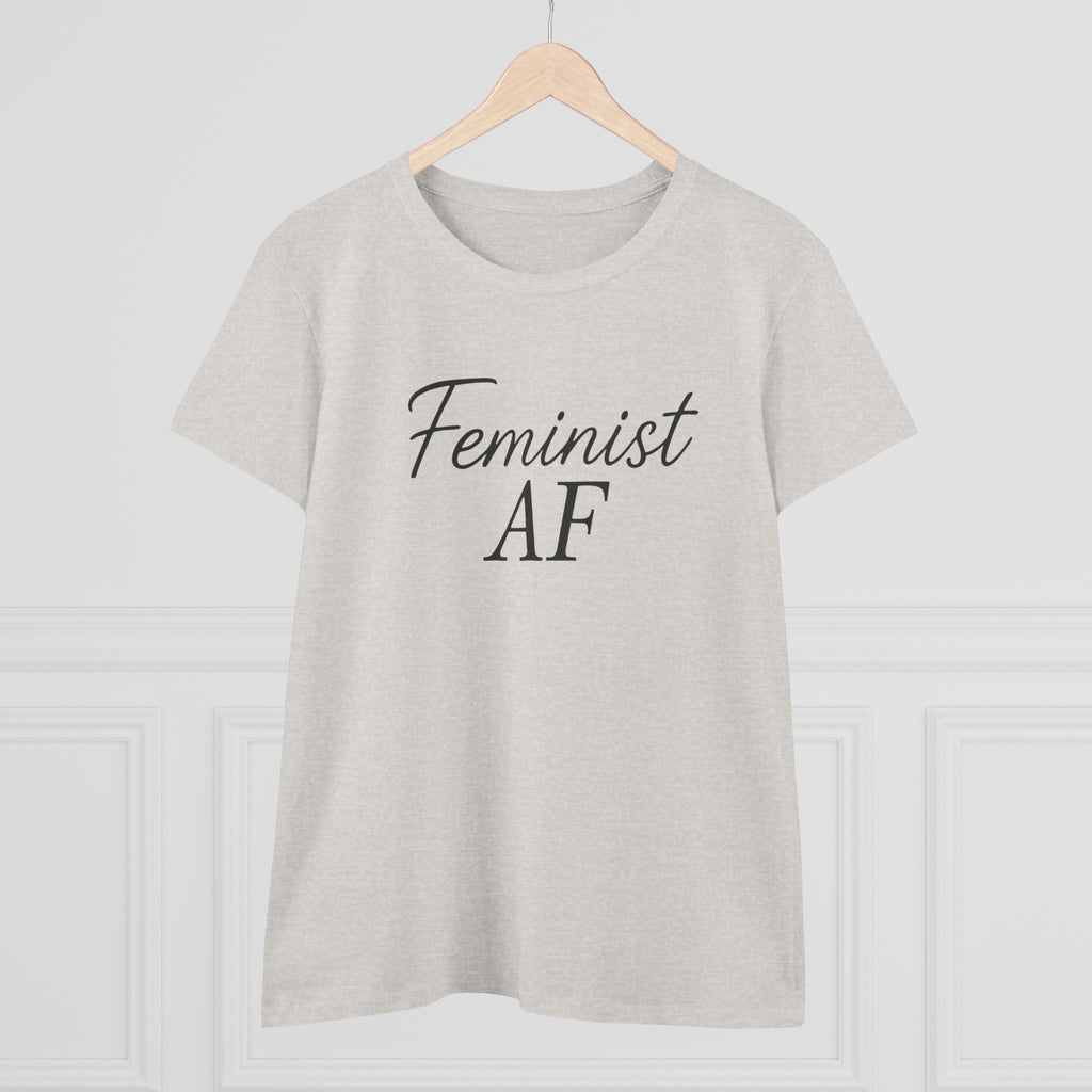 Feminist AF Tee, Protest Shirt, Empowerment Top, Activist Clothing, Women's Rights Apparel, Midweight Cotton Tshirt