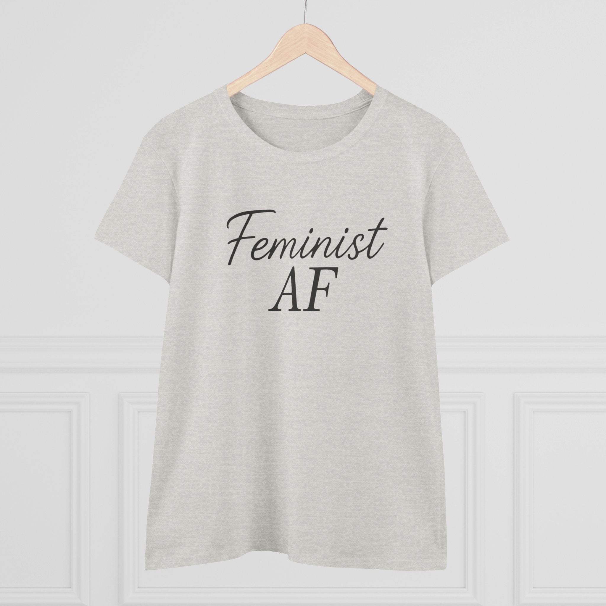 Feminist AF Tee, Protest Shirt, Empowerment Top, Activist Clothing, Women's Rights Apparel, Midweight Cotton Tshirt
