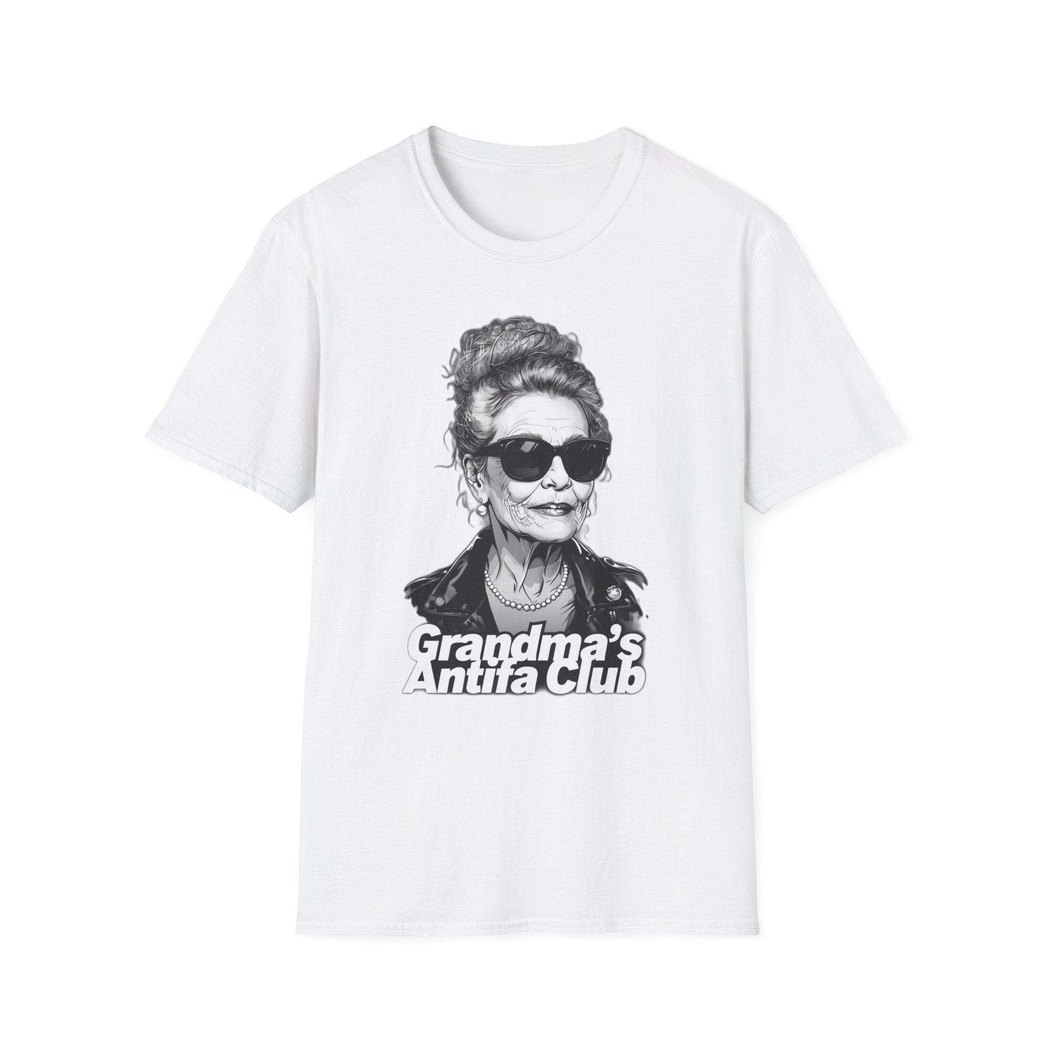 Antifa Grandma Softstyle T-Shirt | Grandma's Antifa Club Shirt Made for strong women who stand for justice