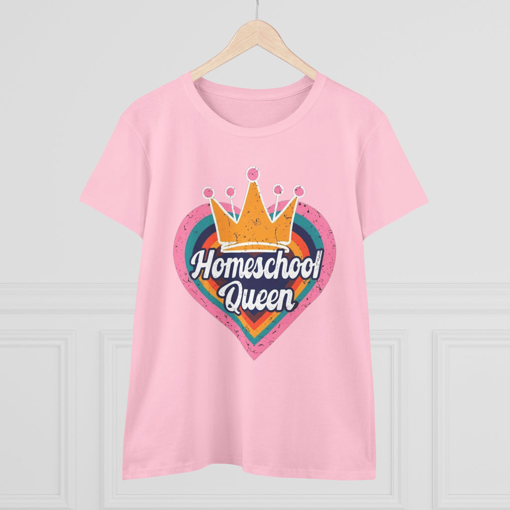 Homeschool Queen Cotton Tee, Cute Tee for Moms, Colloquial Gift for Homeschoolers, Fun Educational Apparel, Perfect for Back to School