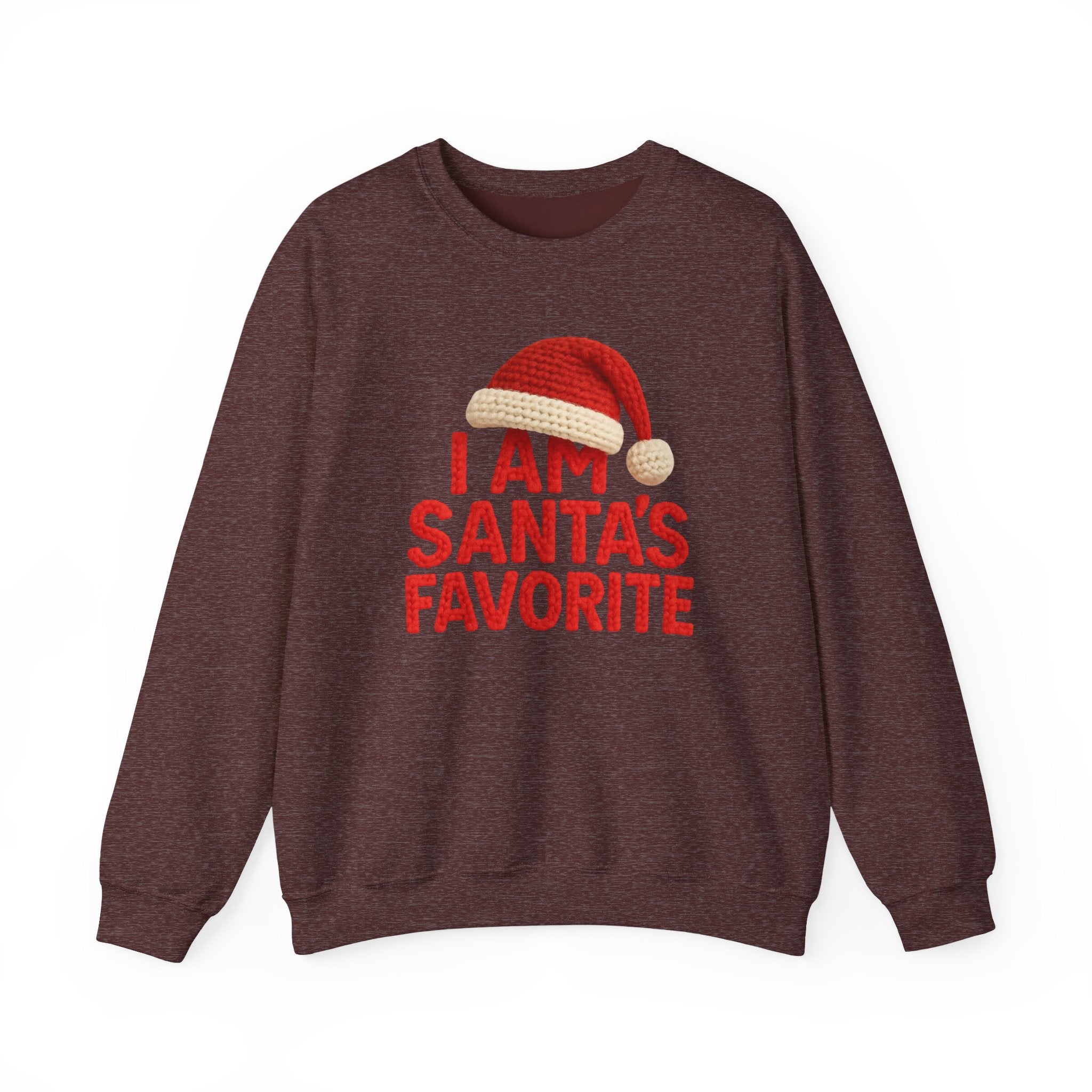 Christmas Sweatshirt - "I Am Santa's Favorite" Festive Crewneck printed
