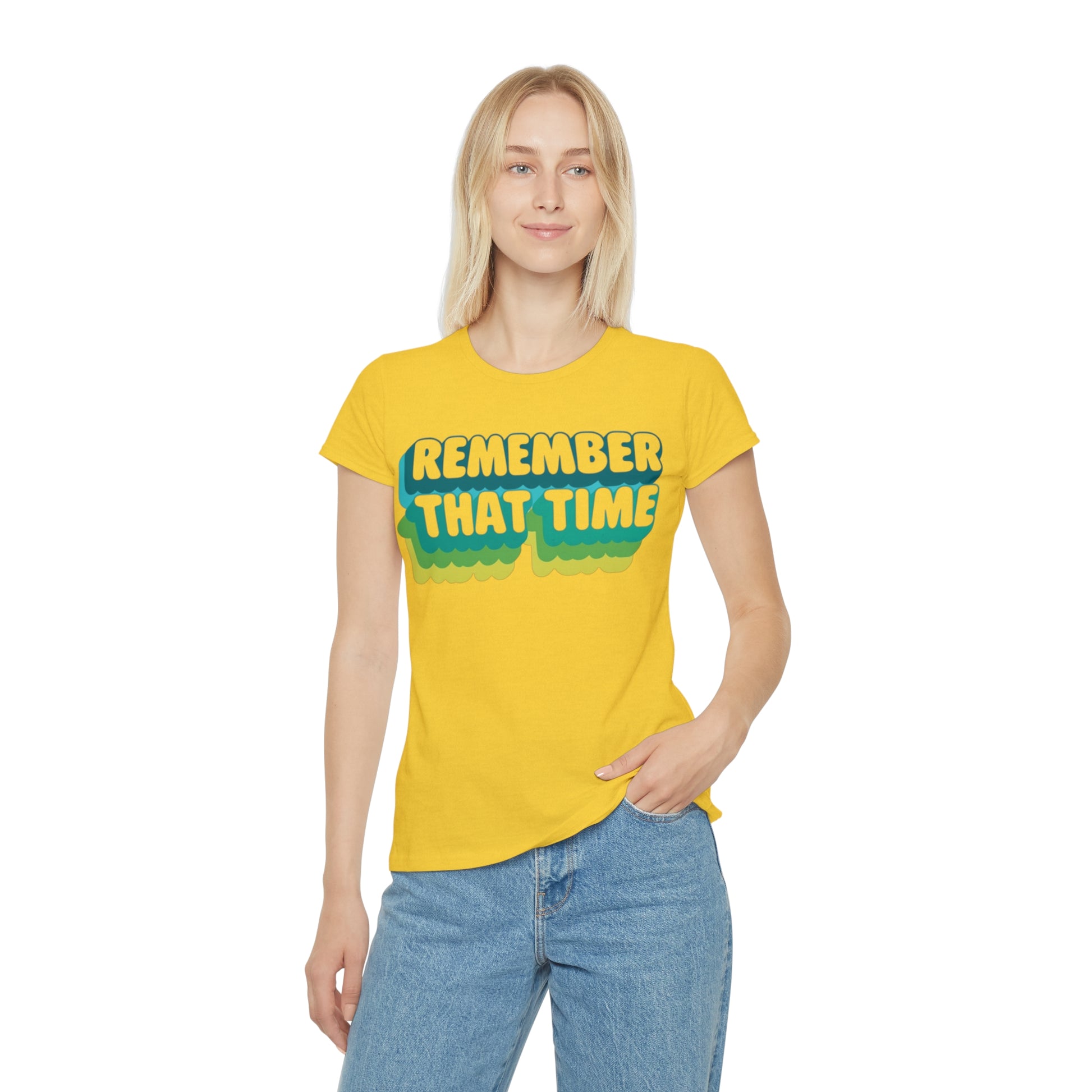 Womens Retro Graphic Tee, Remember That Time TShirt, Vintage Style Shirt, Casual Womens Top, Gift for Friends, Nostalgic Apparel