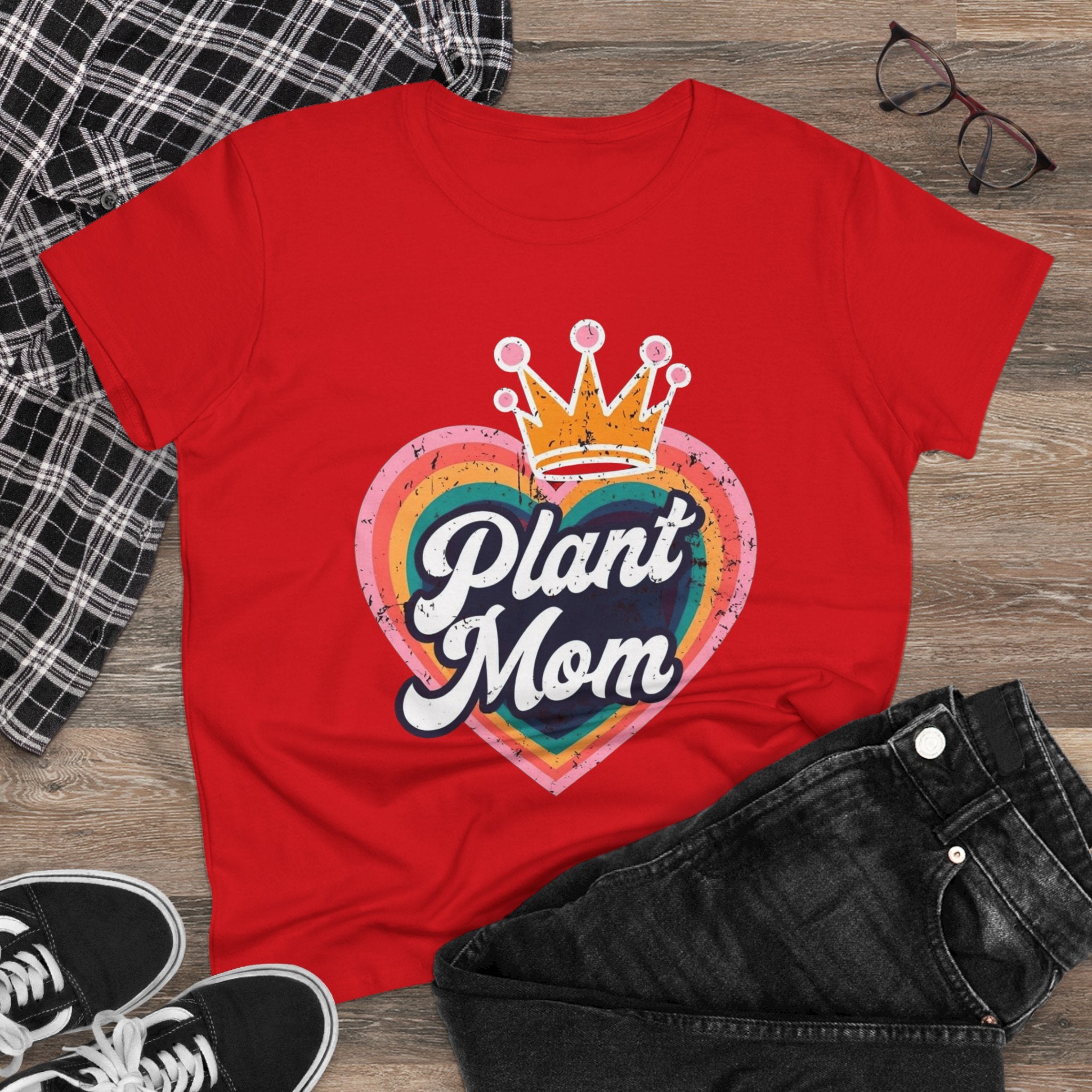 Plant Mom Cotton Tee - Perfect Gift for Plant Lovers, Women's Graphic Shirt, Casual Wear, Eco-Friendly Fashion, Birthday Gift garden