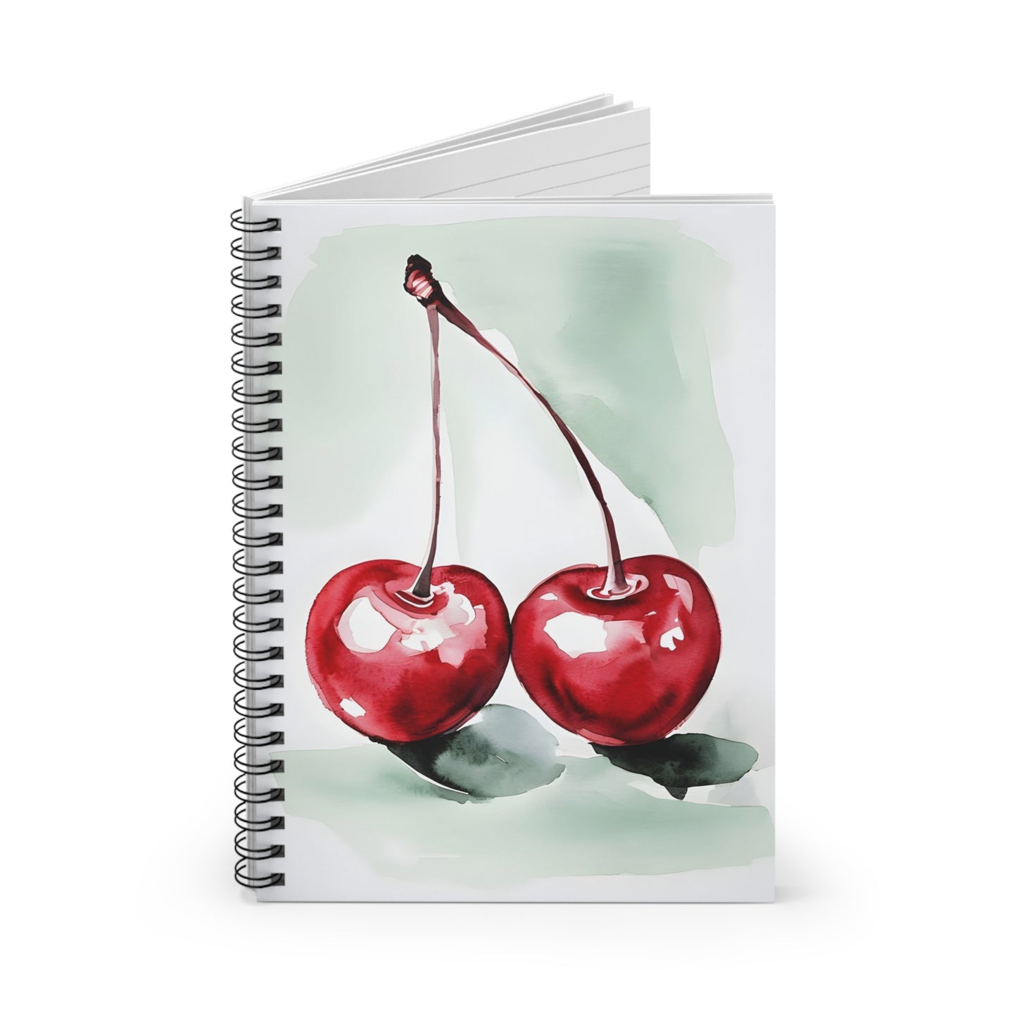 Spiral Notebook - Cherries Print