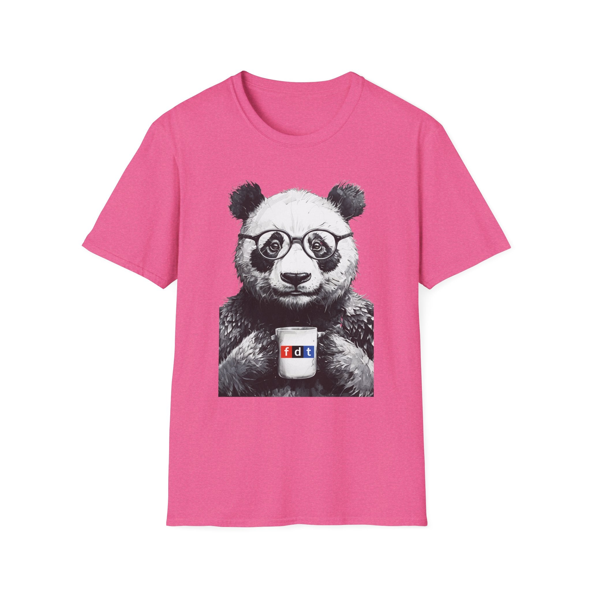 Social Justice Panda Coffee Protest FDT Unisex Softstyle T-Shirt, Anti Trump Activist Tee, Political Statement Shirt