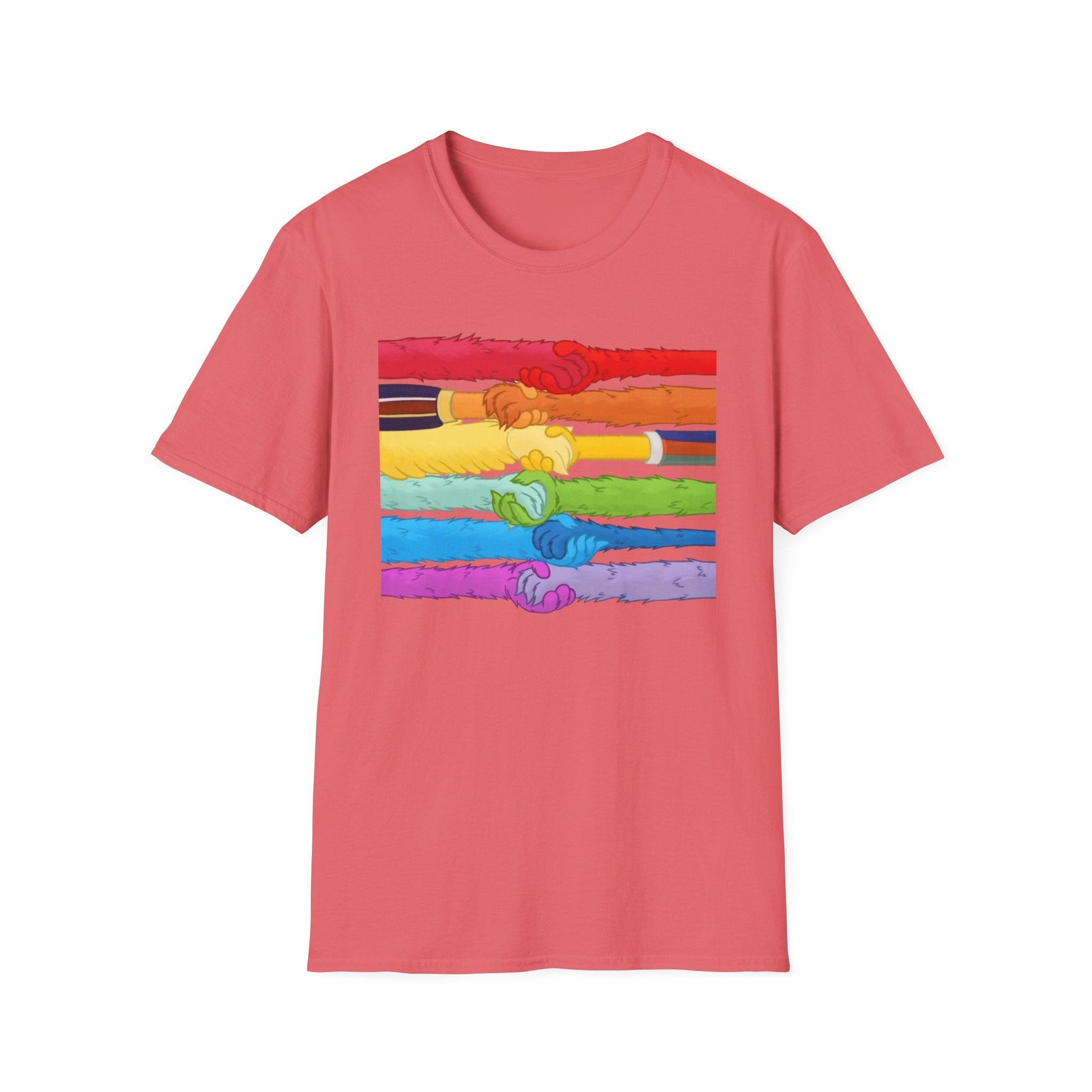 Pride Unity T-Shirt, Unisex Graphic Tee, LGBTQ+ Pride Shirt, Colorful Equality Apparel, Rainbow Friendship Tee, Support & Celebrate