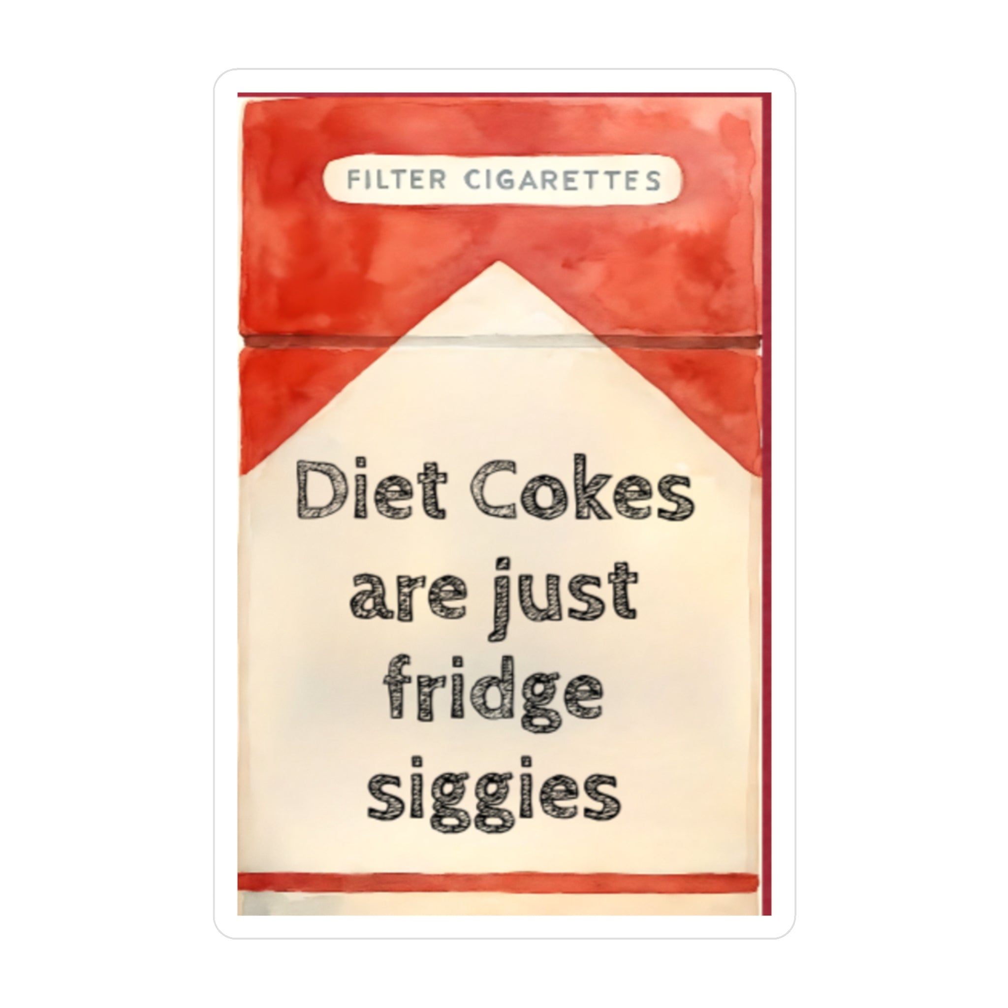 Vinyl Decal Stickers - Diet Coke Fridge Siggies, Laptop Decals, Water Bottle Decor, Car Window Stickers, Phone Case Accessories