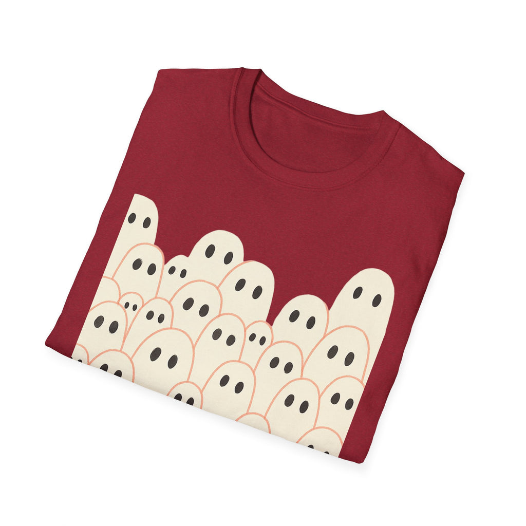 Ghost Spooky Cute Goth Halloween Unisex Softstyle T-Shirt, Halloween Shirt, Ghost Lover Gift, Halloween Costume, Halloween Party Tee, Gothic