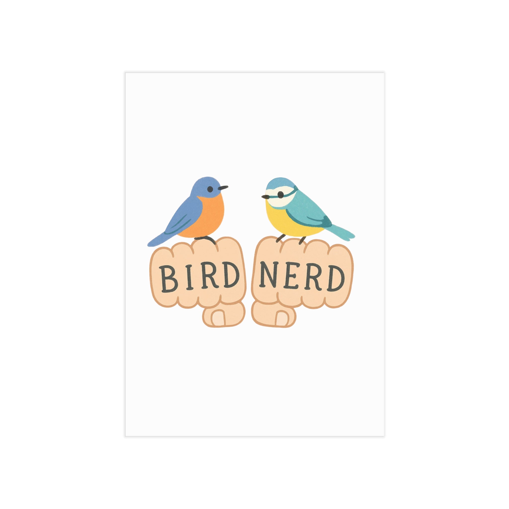 Bird Nerd Unframed Prints, Nature Lover Artwork, Bird Decor, Gift for Birdwatchers, Cute Wall Art for Home Birding gift knuckle, tattoos