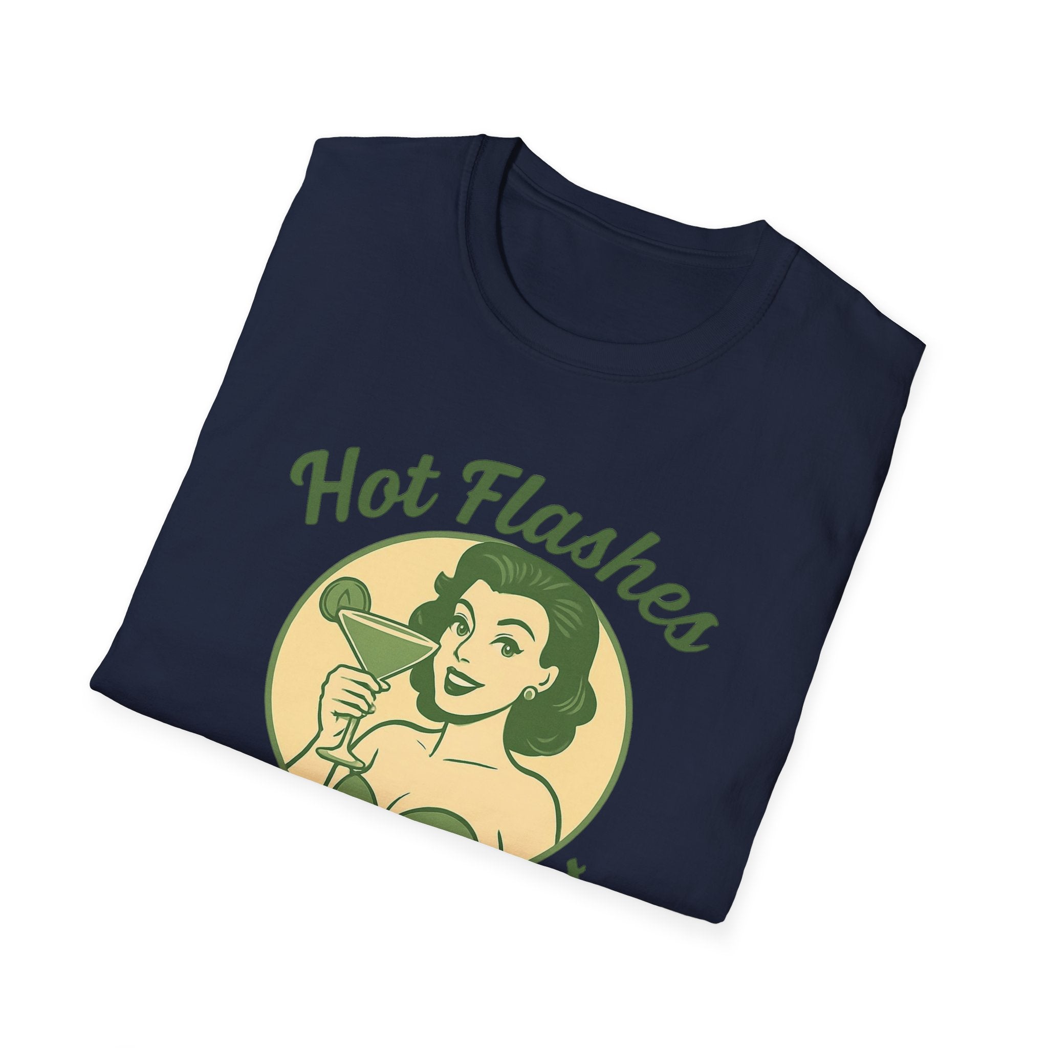 Menopause Life Change Gifts for Her Unisex Softstyle T-Shirt, Hot Flashes Cold Heart, Funny Menopausal Shirt, Gift for Women, Comfortable
