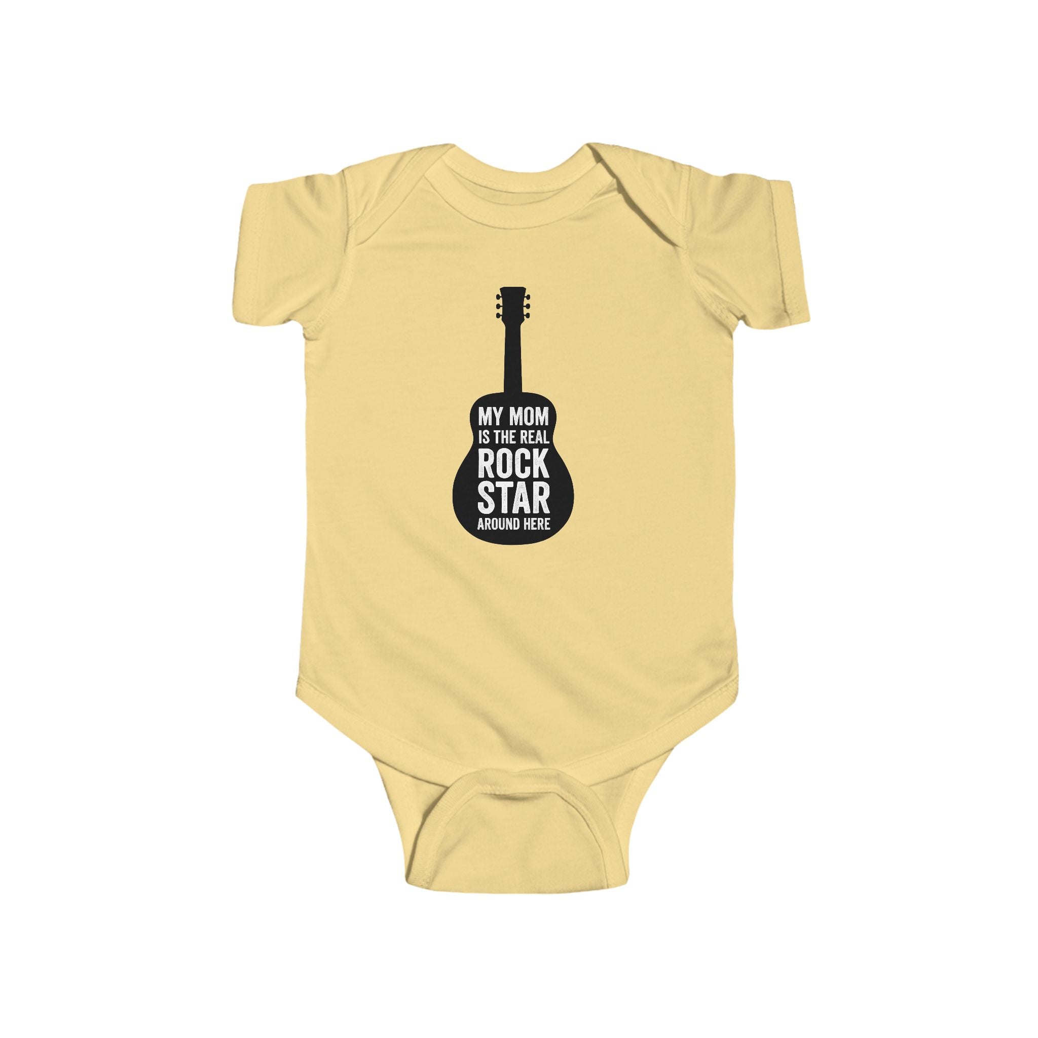 Infant Bodysuit, My Mom is the Real Rockstar, Baby Clothes, Onesie, Newborn Outfit, Baby Shower Gift