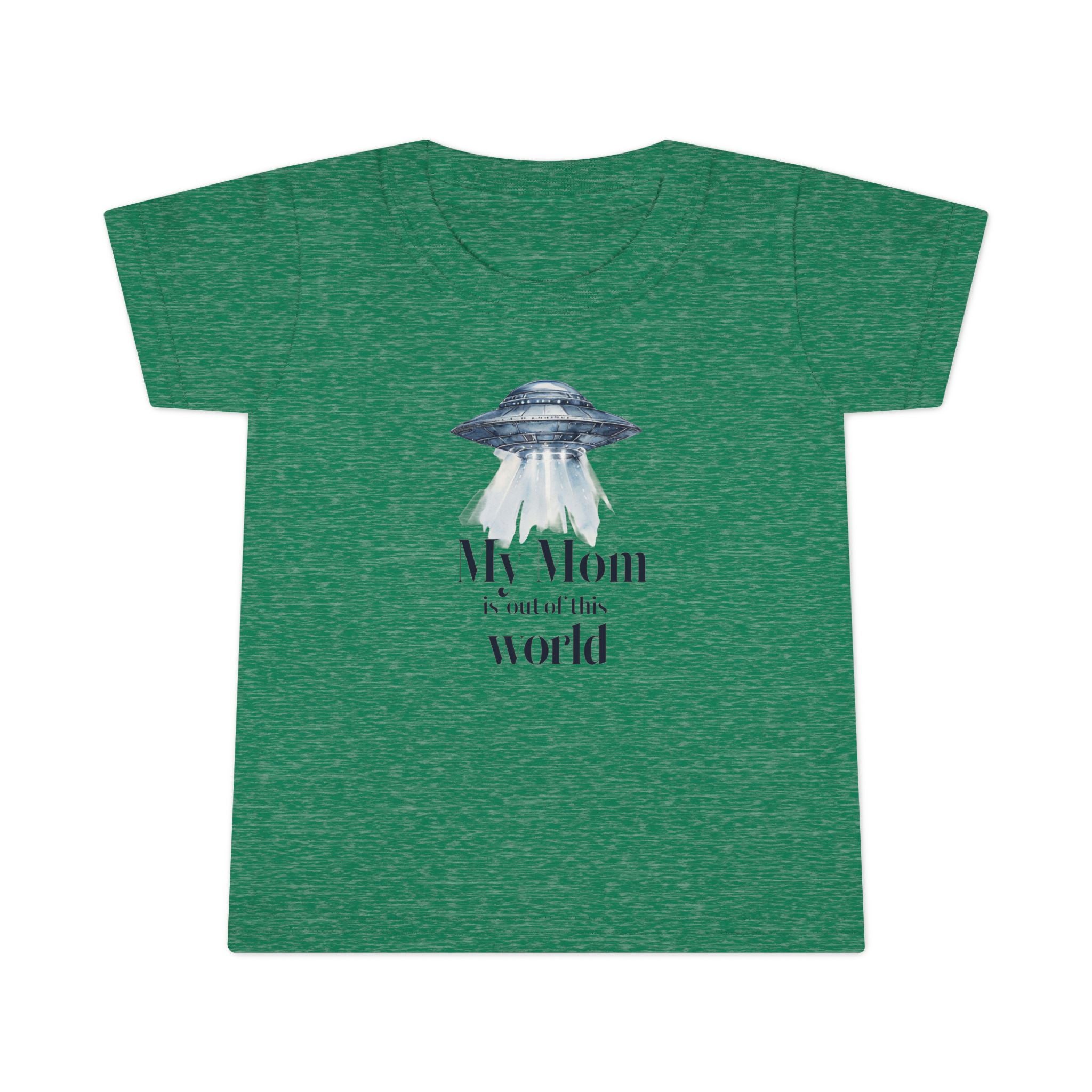 Cute Toddler T-Shirt - "My Mom is out of this world" - Perfect for Moms, Gifts, UFO Lovers, Everyday Wear, Baby Shower