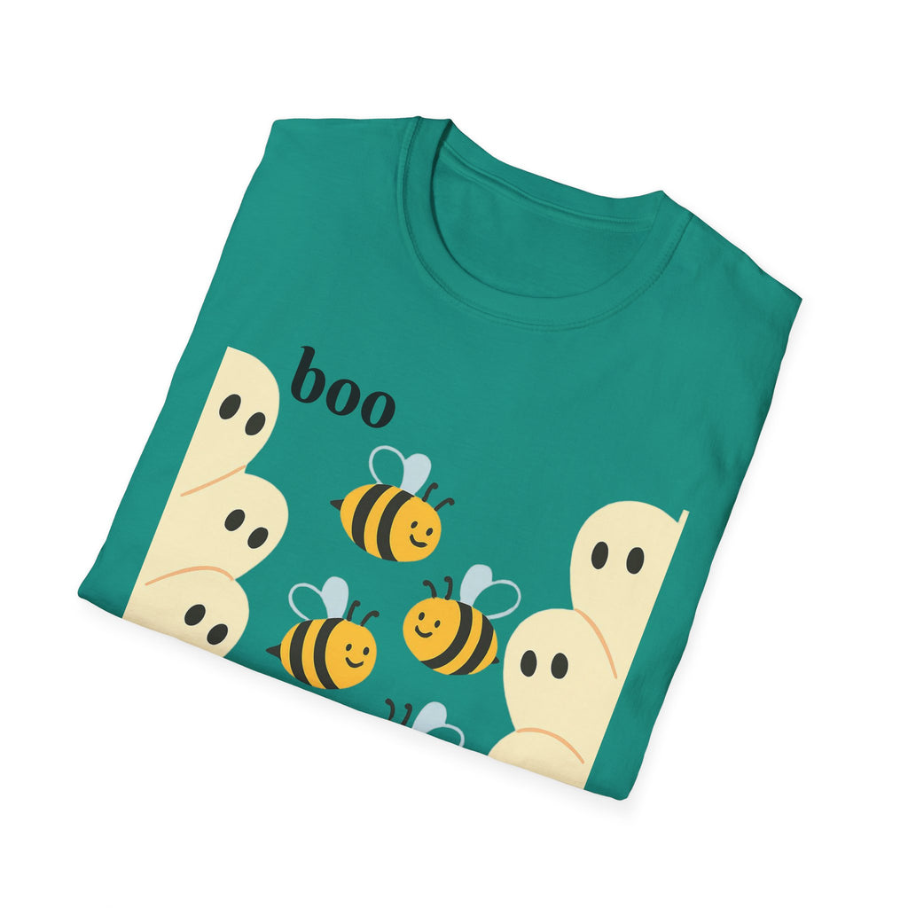 Boo Bees Ghost Halloween Costume Unisex Softstyle T-Shirt - Bee Lovers Gift, Spooky Shirt, Halloween Party, Funny Costume Tee, Cute Ghost