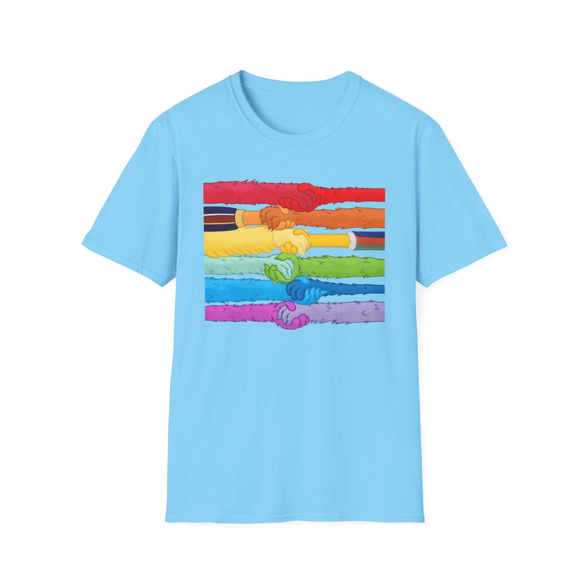 Pride Unity T-Shirt, Unisex Graphic Tee, LGBTQ+ Pride Shirt, Colorful Equality Apparel, Rainbow Friendship Tee, Support & Celebrate
