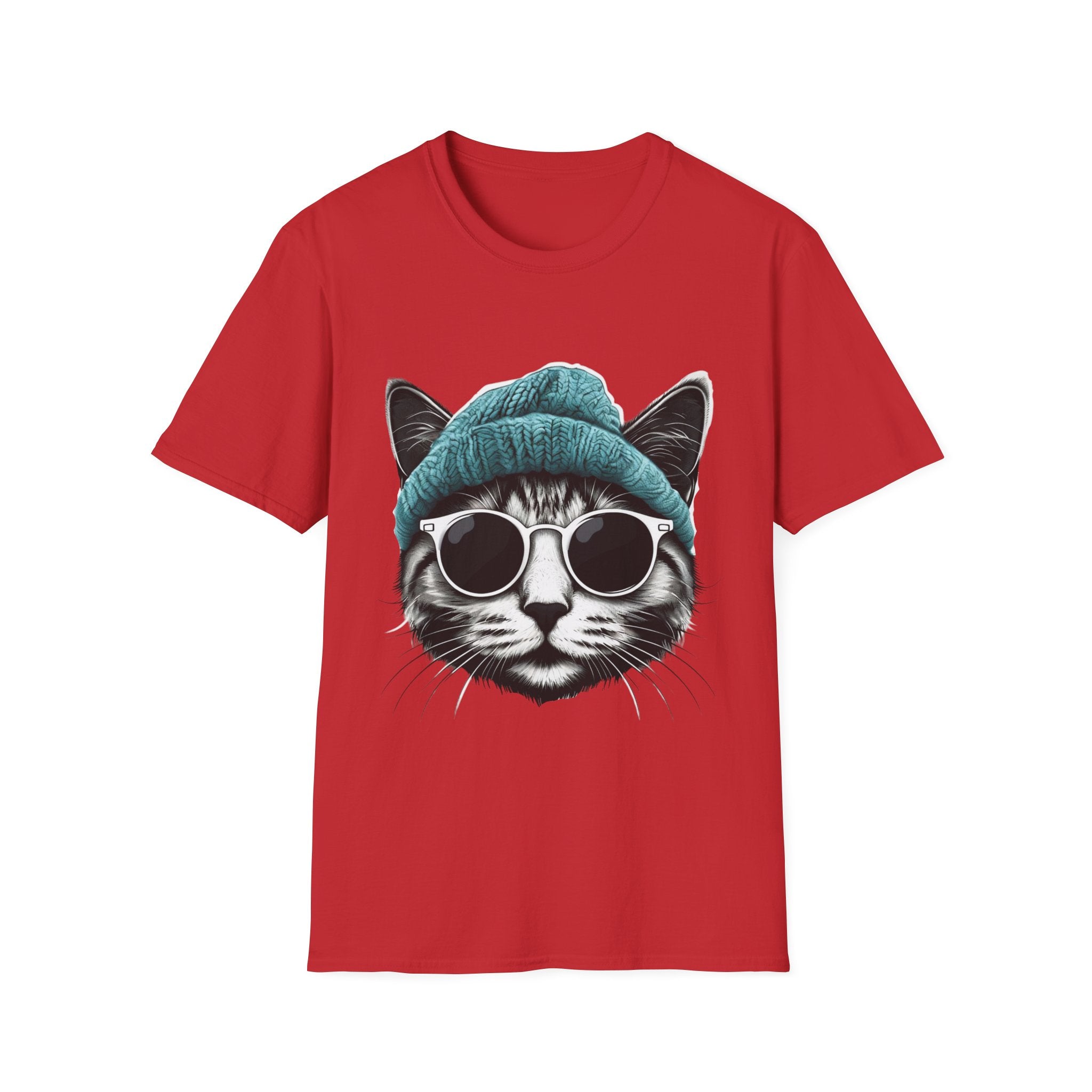Cool cat with a Knit Cap Cat lovers gift unisex tshirt