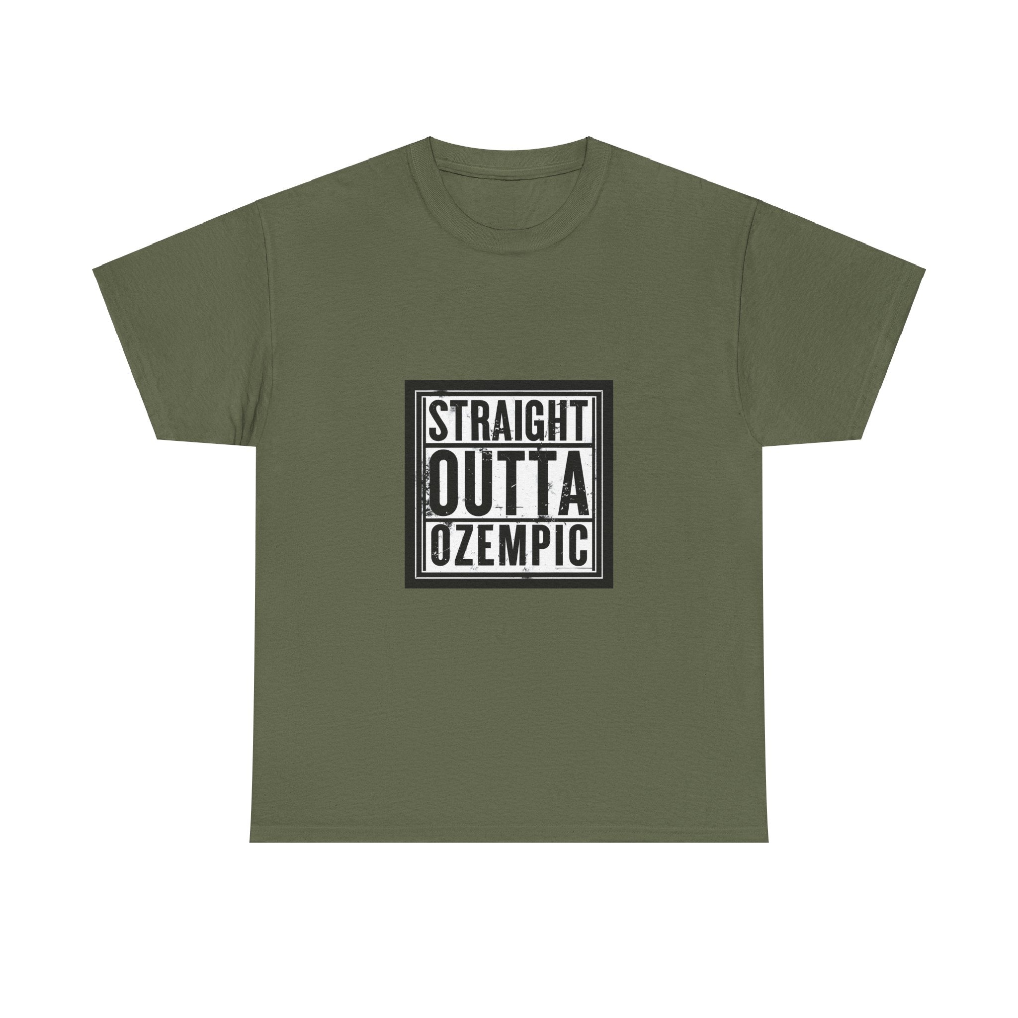 Unisex Tee, Funny Straight Outta Ozempic Design, Sarcastic Graphic Tee, Humor T-Shirt, Health Gift, Medication Joke Shirt