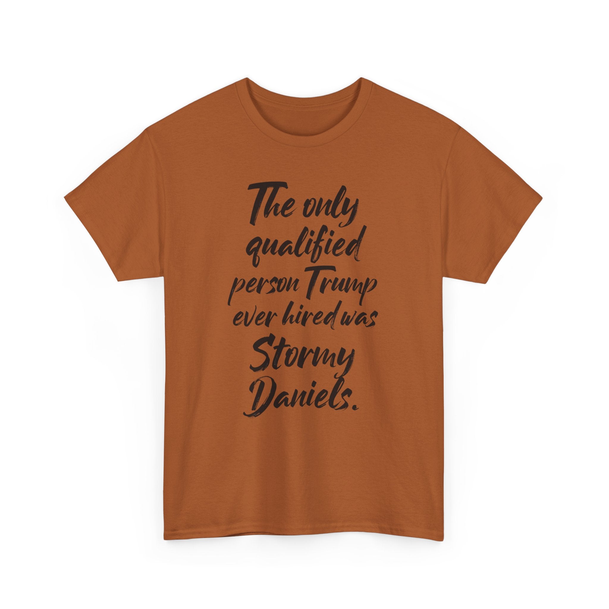 The only qualified person Trump ever hired was Stormy Daniels Anti-Trump Tee, Activist Apparel, Resist Clothing, Protest Shirt