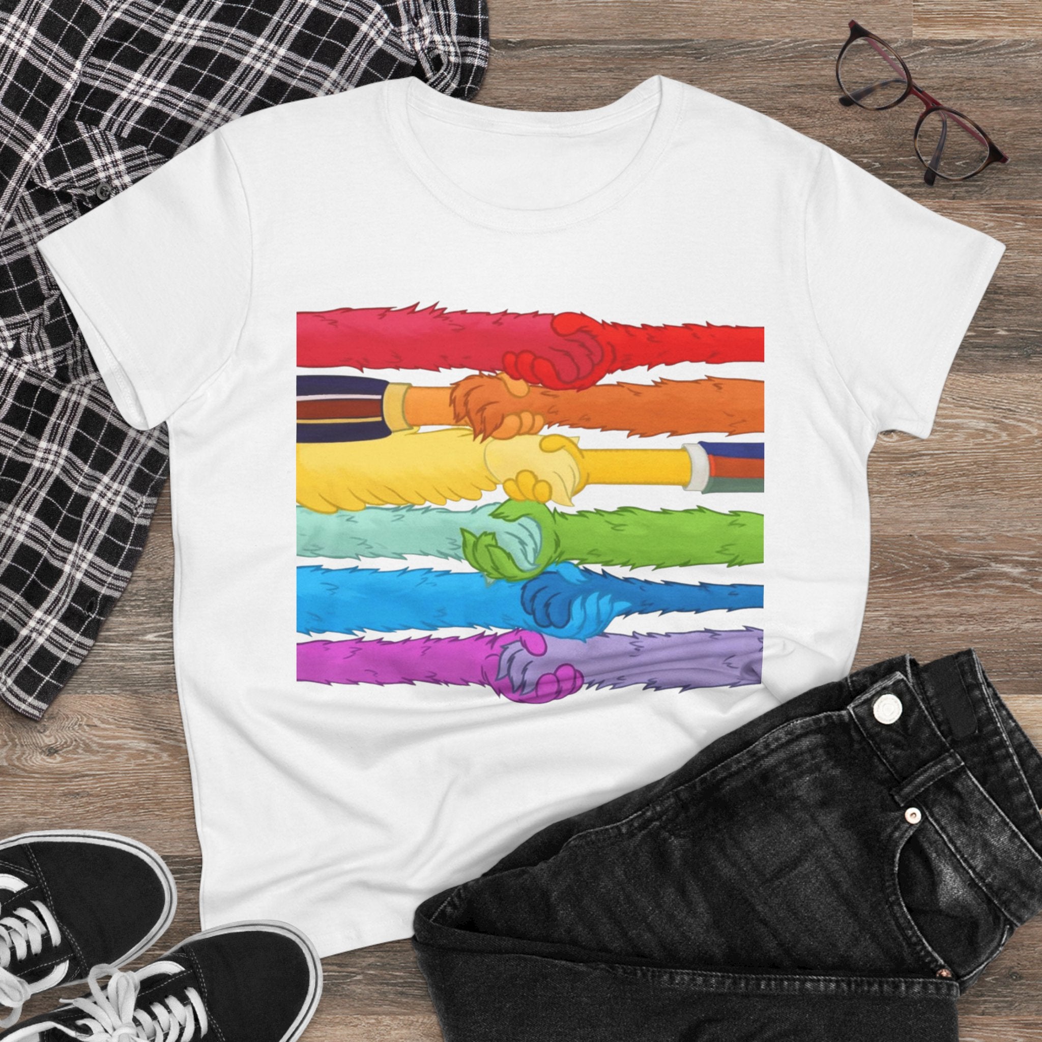 Kindness and diversity count! Pride Unity Tee, LGBTQ+ Cotton T-Shirt for Celebrations, Rainbow Design, Equality Shirt,  anti Trump Wear