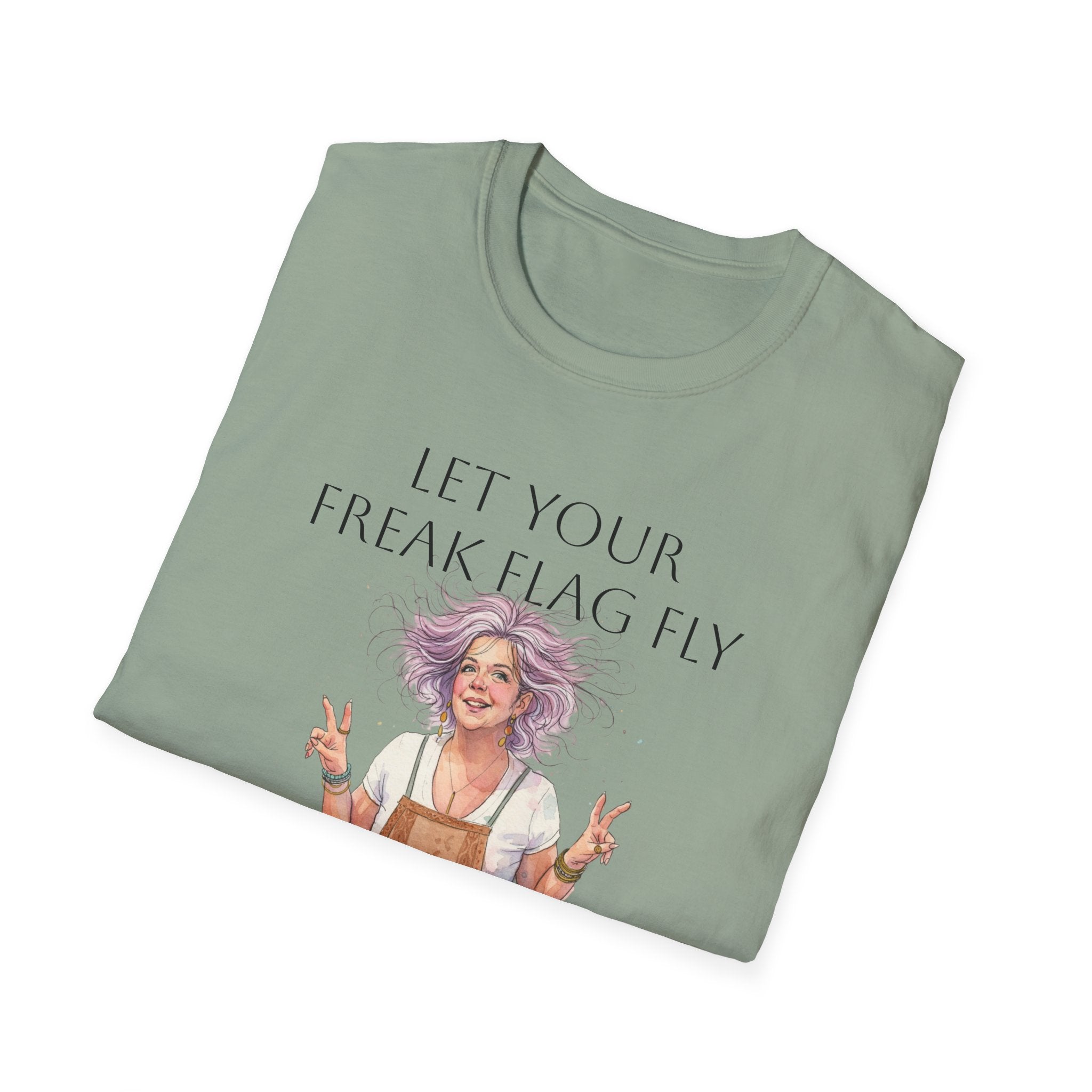 T‑Shirt — "Let Your Freak Flag Fly" Boho Artist Graphic Tee