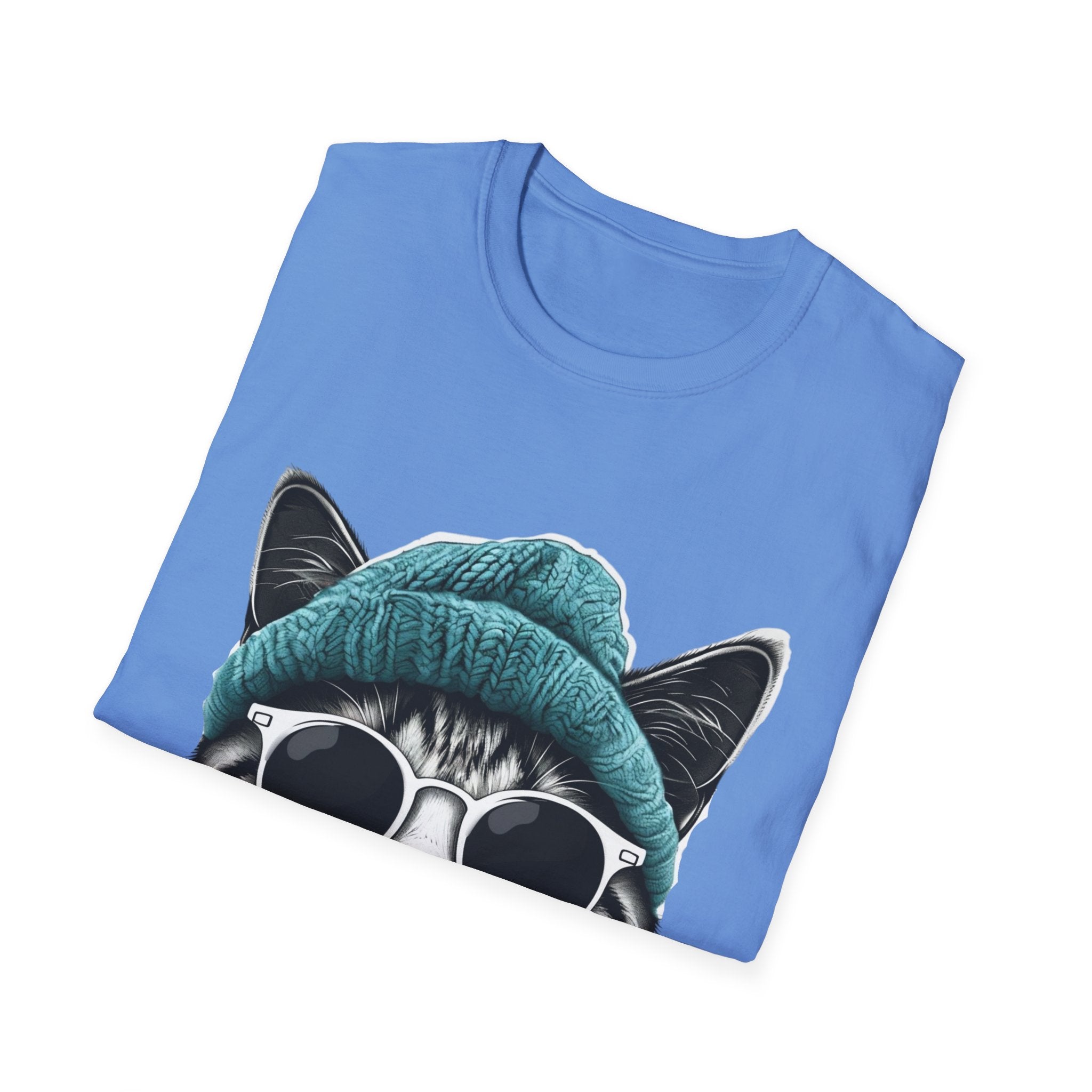 Cool cat with a Knit Cap Cat lovers gift unisex tshirt