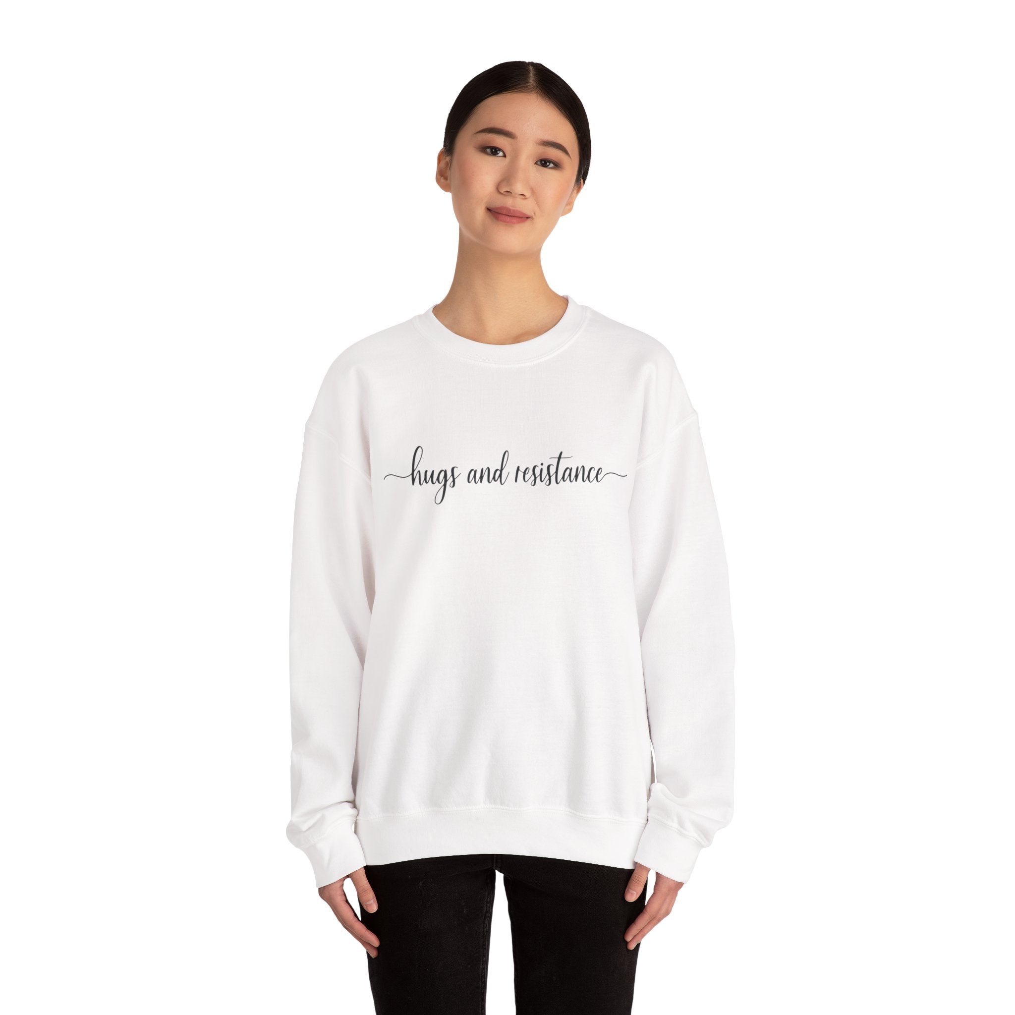 Hugs and resistance, cozy Protest Resistance Crewneck Sweatshirt