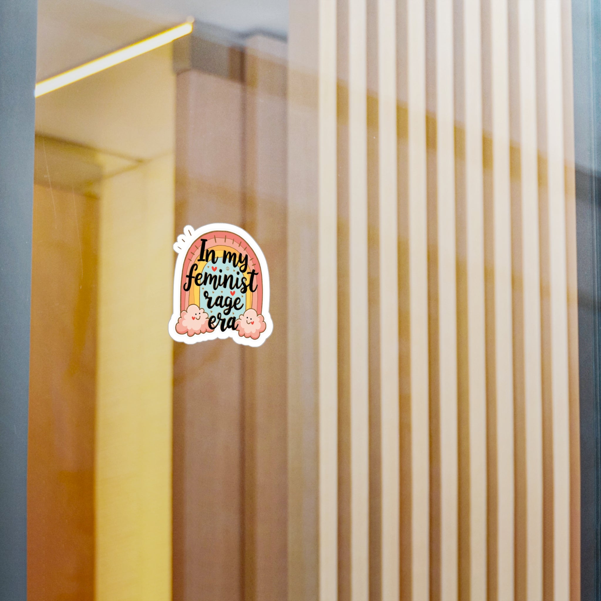 in my feminist, rage era, water bottle sticker feminist Rage Era Kiss-Cut Vinyl Decals