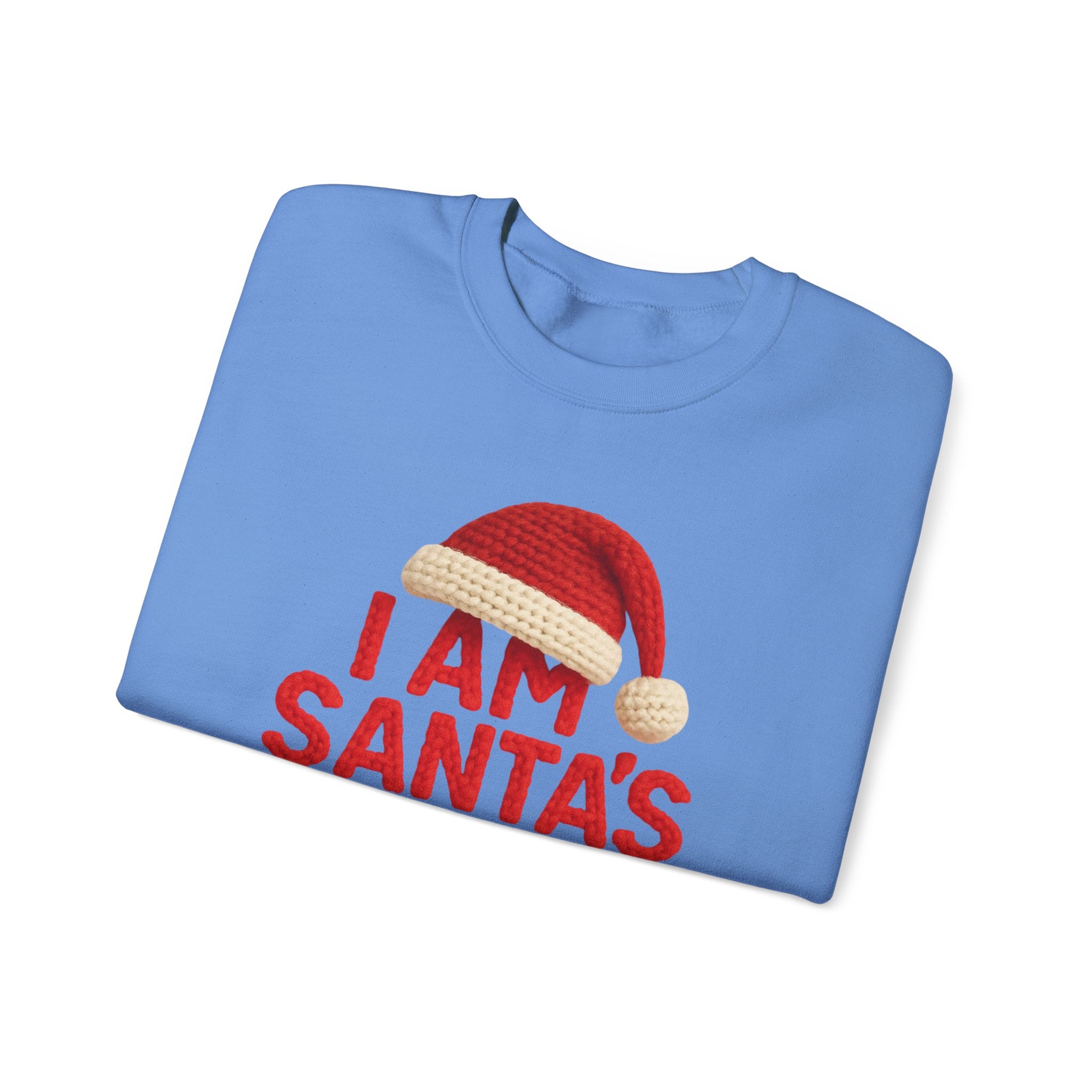 Christmas Sweatshirt - "I Am Santa's Favorite" Festive Crewneck printed