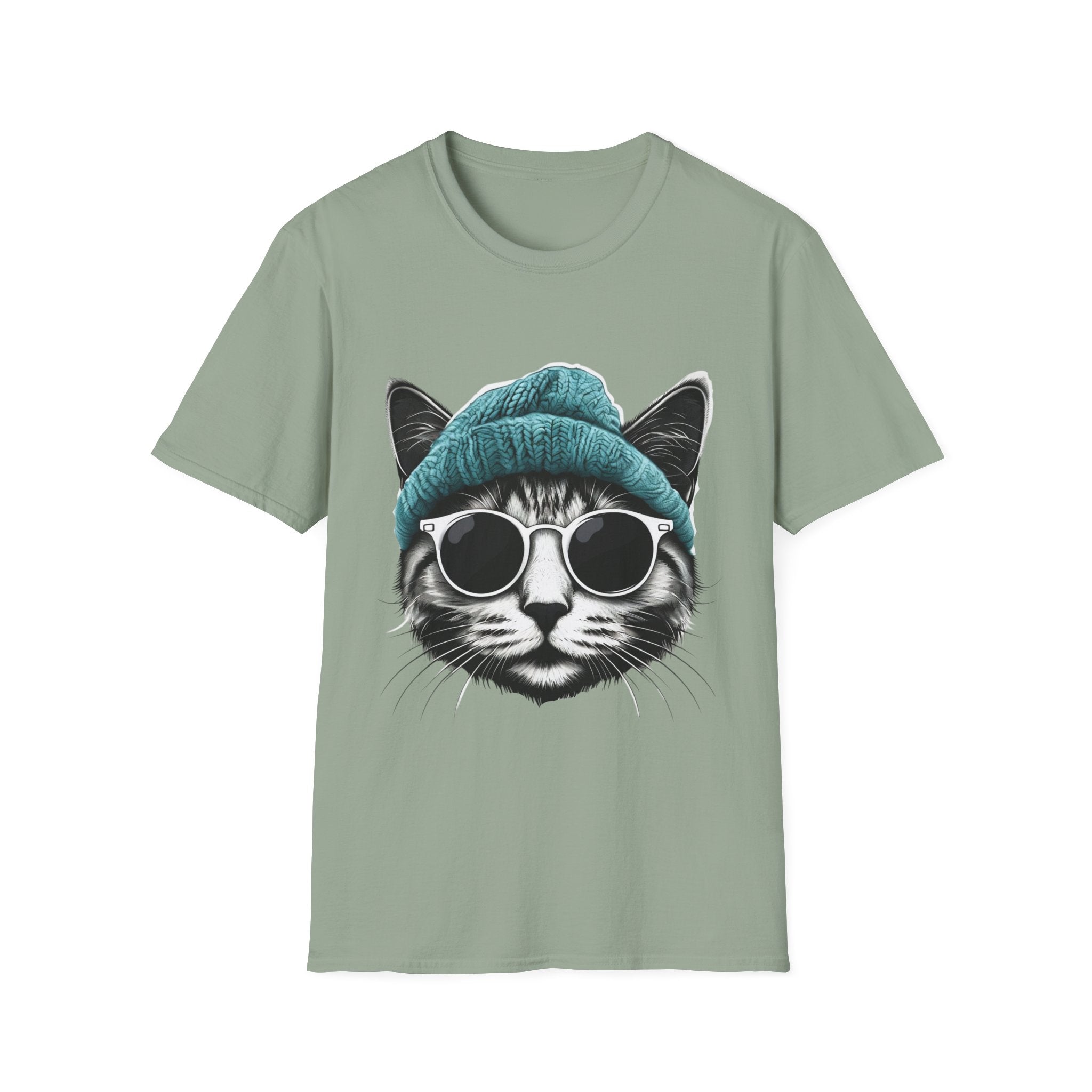 Cool cat with a Knit Cap Cat lovers gift unisex tshirt