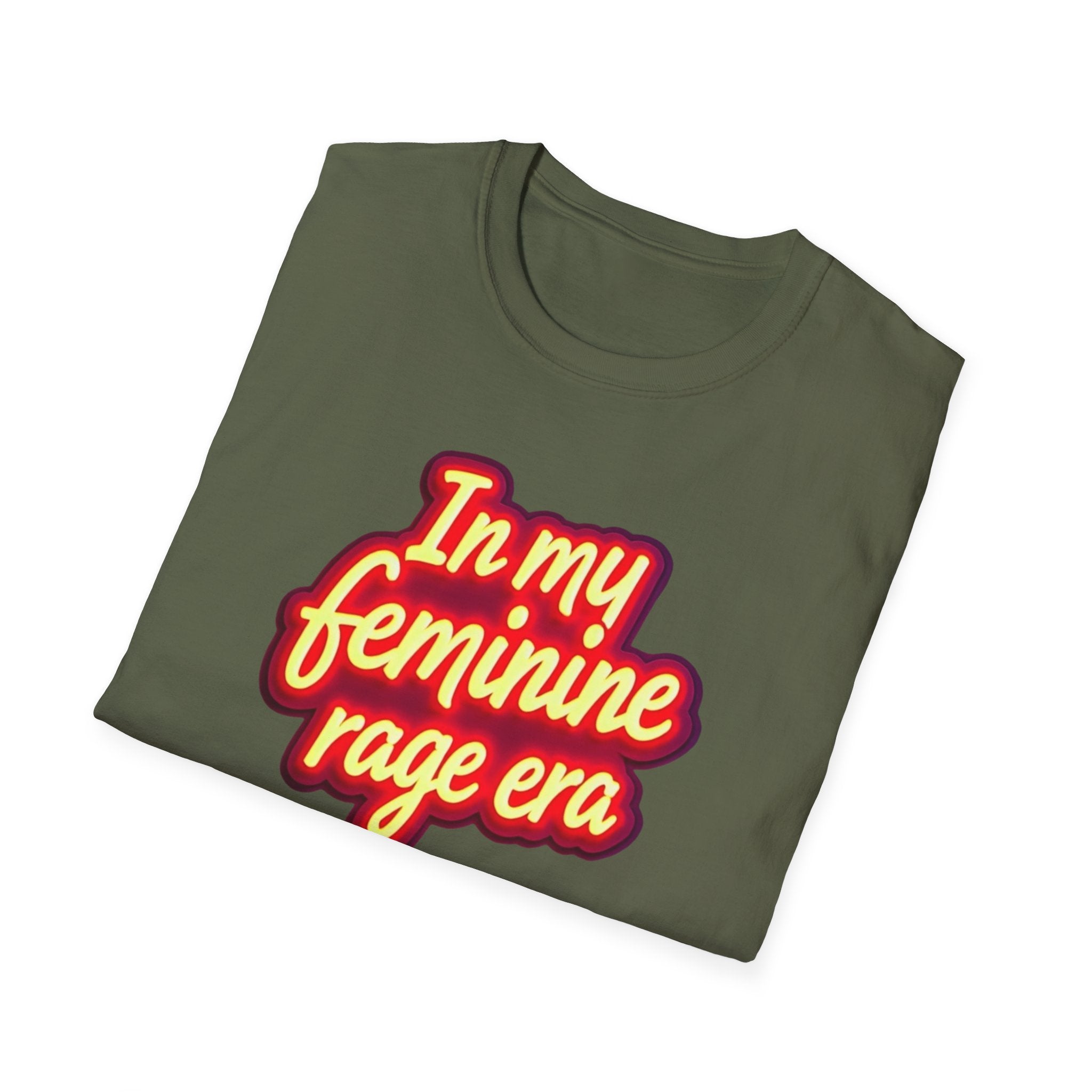 In my Feminine Rage Era Unisex T-Shirt | Softstyle Tee, Empowering Apparel, Womens  Empowerment, Casual Wear, Feminist Gift Anti Trump
