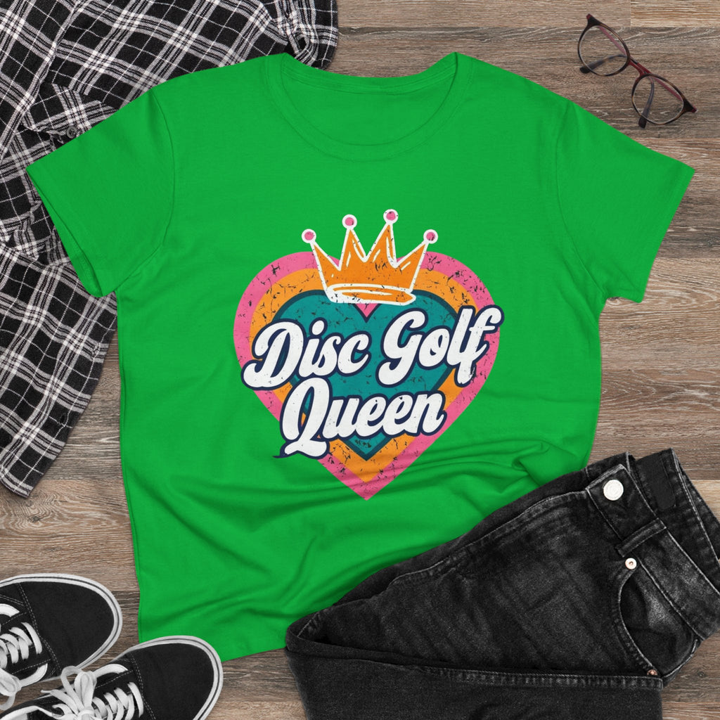 Disc Golf Queen Women's Tee, Fun Disc Golf T-Shirt, Sporty Graphic Tee, Gift for Disc Golf Lovers, Casual Outfit, Summer Wardrobe