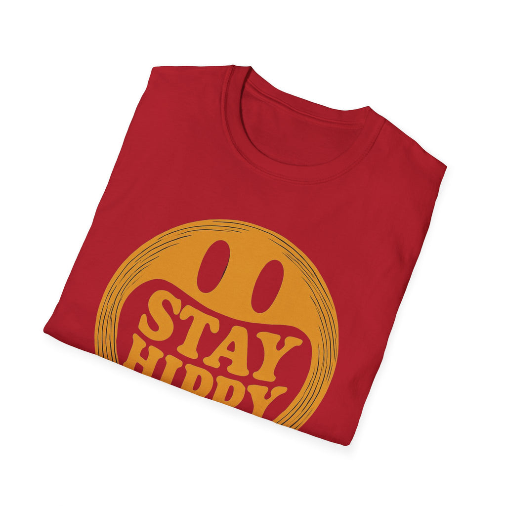 Stay Hippy Stay Happy Unisex T-Shirt, Hippie Graphic Tee, Positive Vibes Shirt, Bohemian Clothing, Festival Attire boho