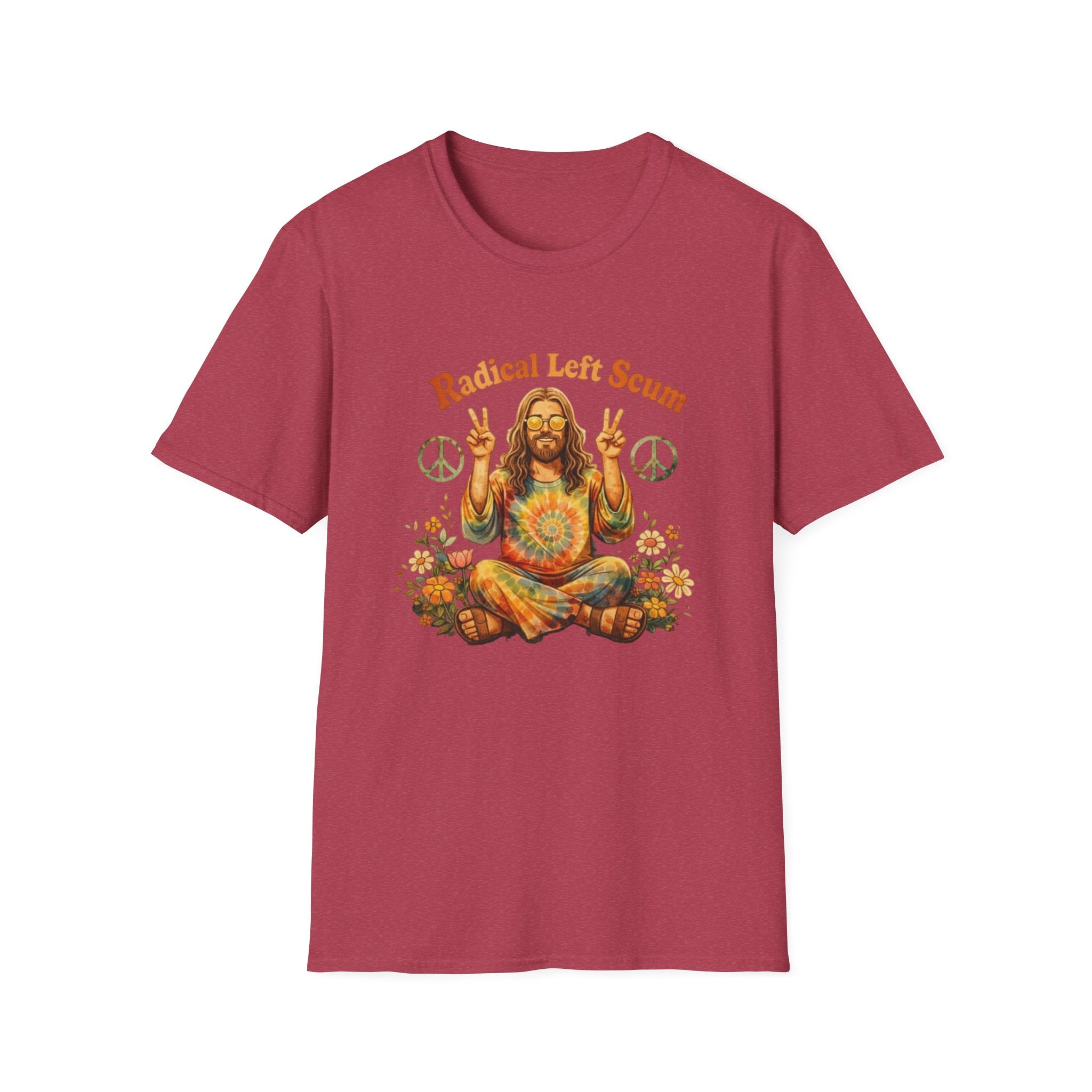 Radical Left Scum Hippie Peace Meditation T-Shirt