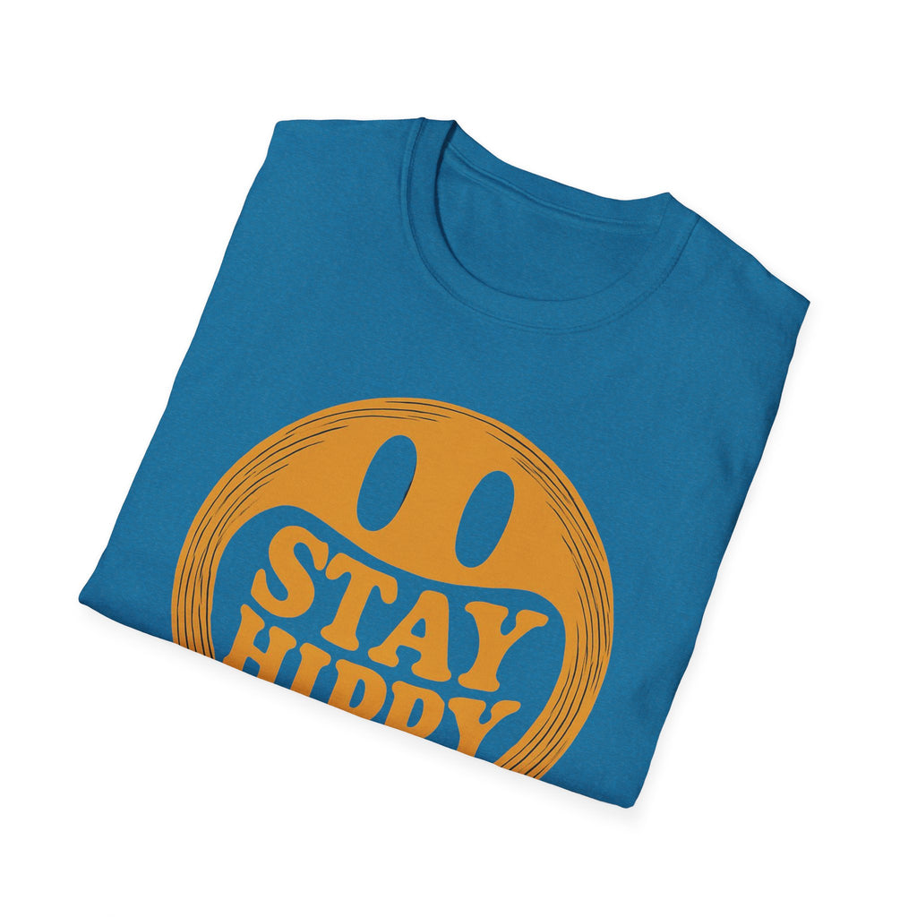 Stay Hippy Stay Happy Unisex T-Shirt, Hippie Graphic Tee, Positive Vibes Shirt, Bohemian Clothing, Festival Attire boho