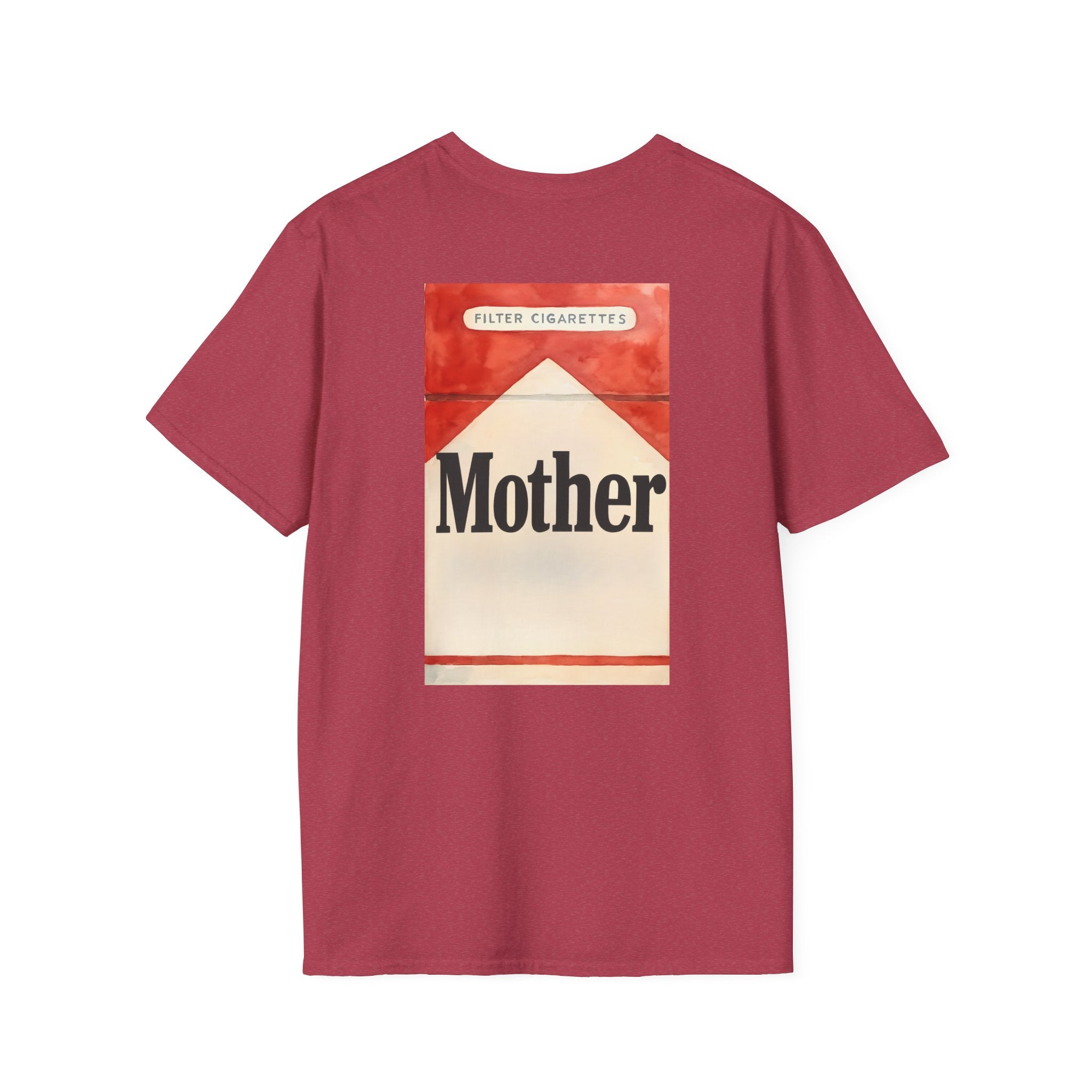 Vintage Cigarette Pack Unisex T-Shirt printed on back