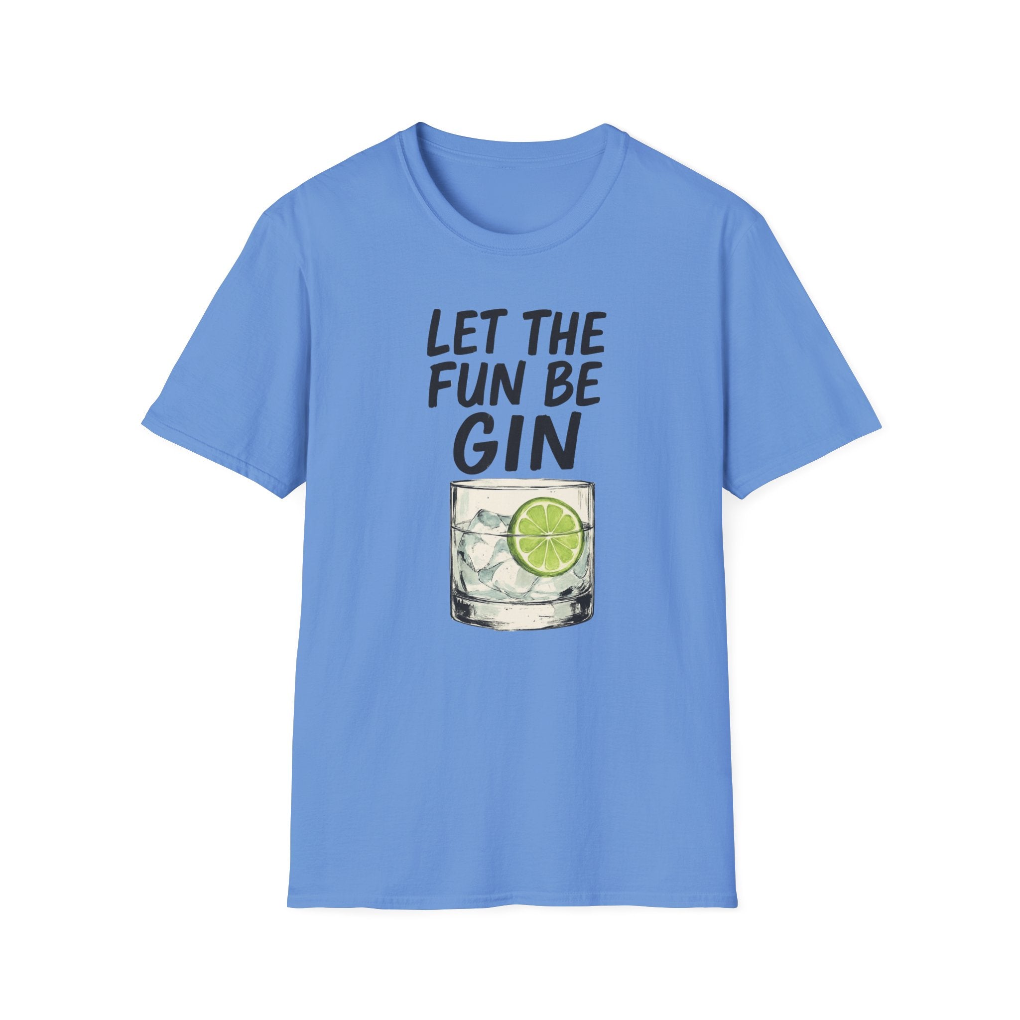 Let the Fun Be Gin Tee, Gin Cocktail Party T-Shirt, Let the Fun Be Gin Tee, Unisex Drinking Shirt, Softstyle Alcohol Top, Mixology Gift
